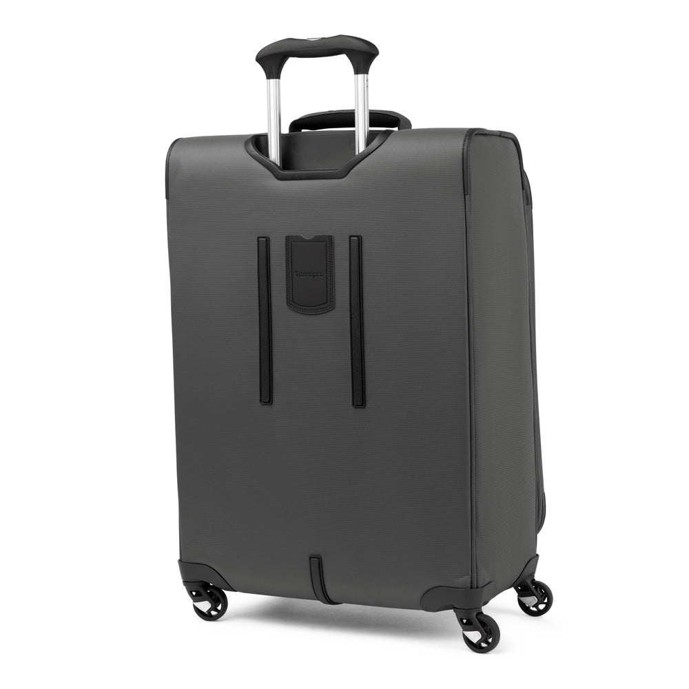 Travelpro Maxlite 5 Softside Expandable Luggage with 4 Spinner Wheels, Lightweight Suitcase, Men and Women Shadow Grey Checked Medium 25 Inch U2