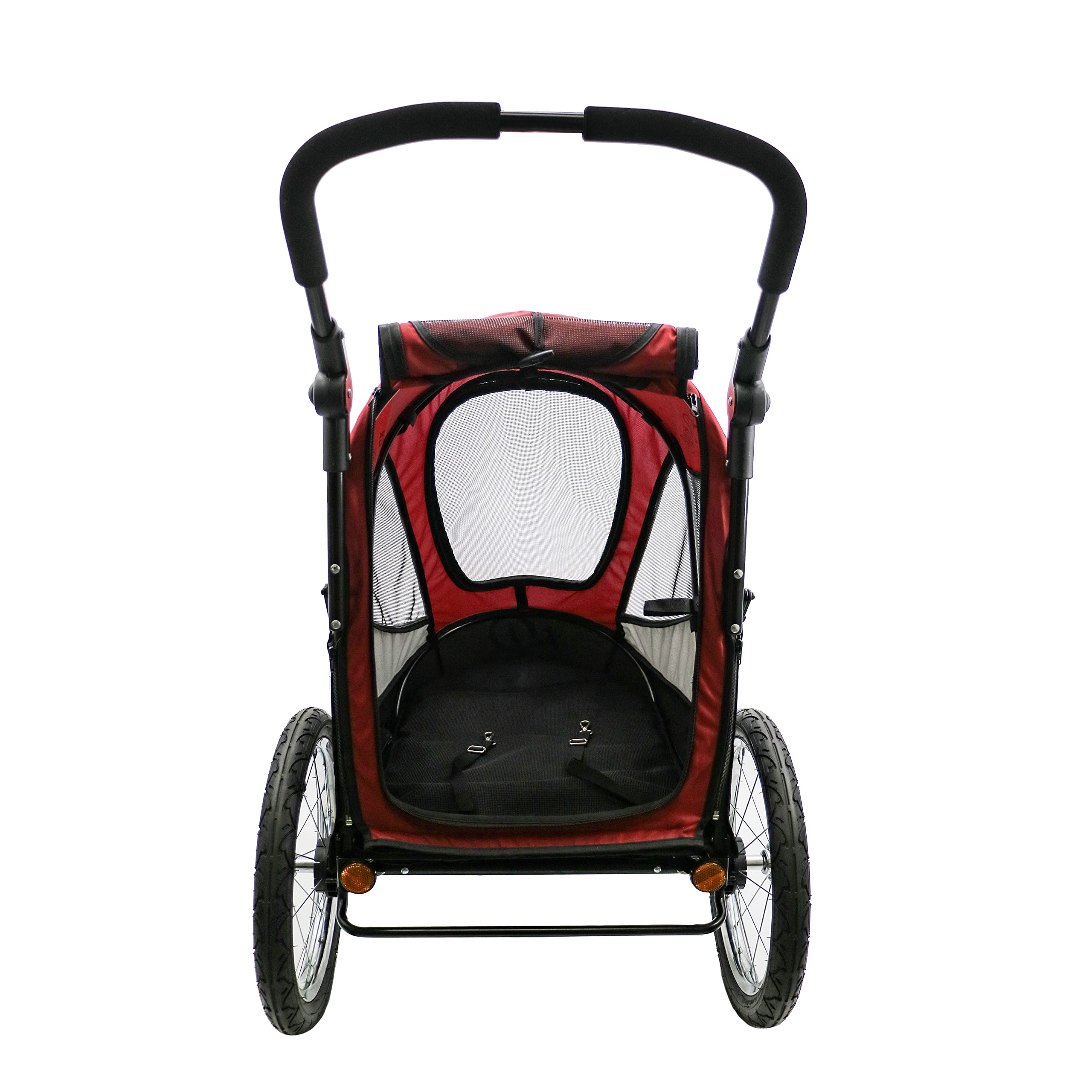 Petique Trailblazer Jogger, Dog Cart for Medium Size Pets, Ventilated Pet Stroller for Cats & Dogs ( Red , One Size ) Red One Size U1