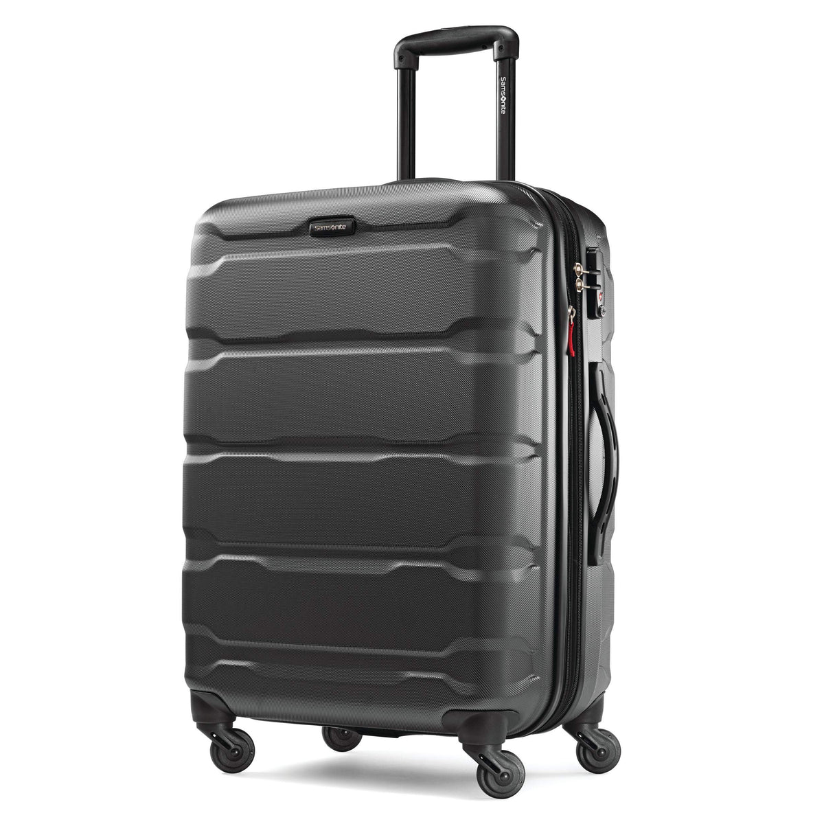 Samsonite Omni Checked-Medium 24-Inch PC Hardside Expandable Luggage with Spinner Wheels ( Black , Checked-Medium 24-Inch ) Black Checked Medium 24 Inch U37