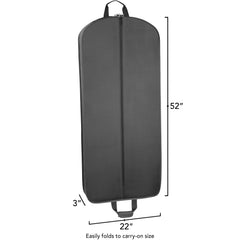 WallyBags 52" Deluxe Travel Garment Bag ( Black , 52-inch ) Black 52 Inch U1
