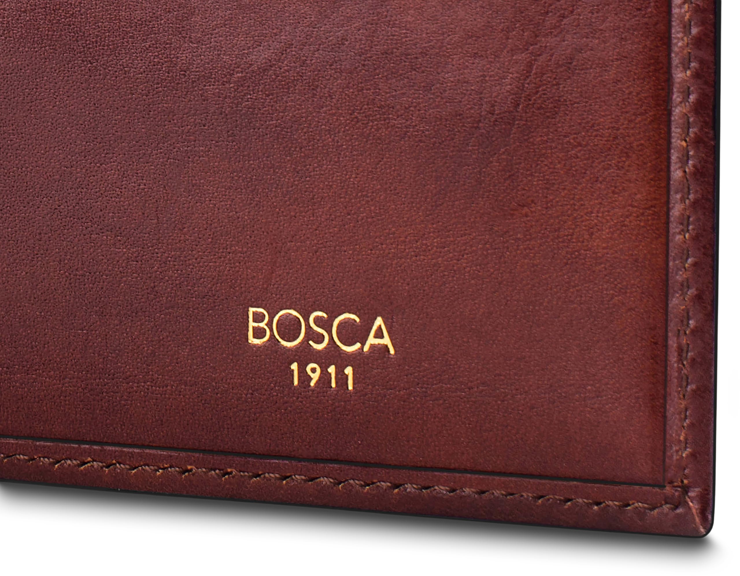 Bosca Old Leather Passport Case ( Dark Brown , One Size ) Dark Brown One Size U1