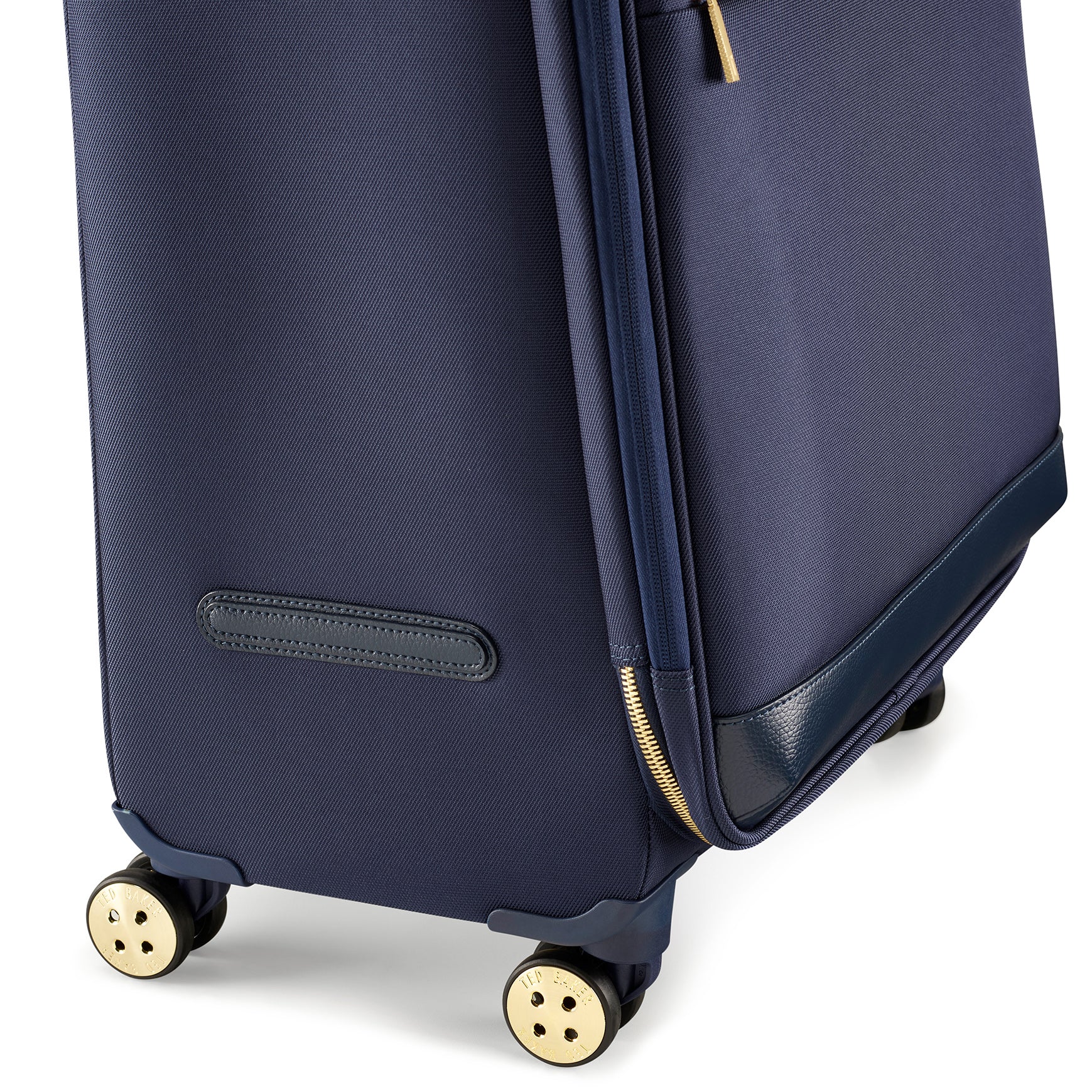 Ted Baker Albany Softside Lightweight Fashion Spinner Luggage Suitcase Navy Checked Large 29 Inch U1