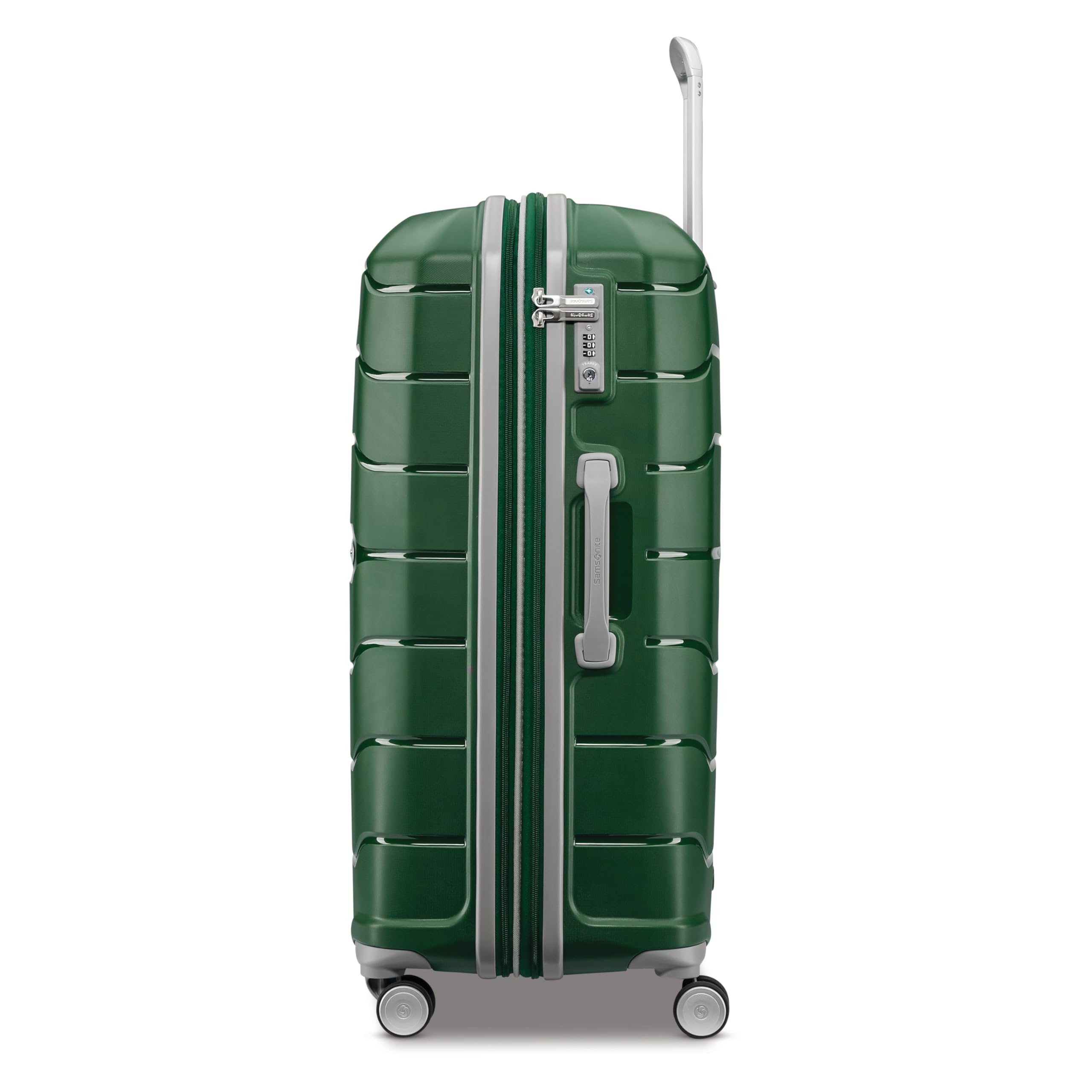 Samsonite Freeform Hardside Expandable with Double Spinner Wheels ( Pine Green , Checked-Large Spinner ) Pine Green Checked Large Spinner U9