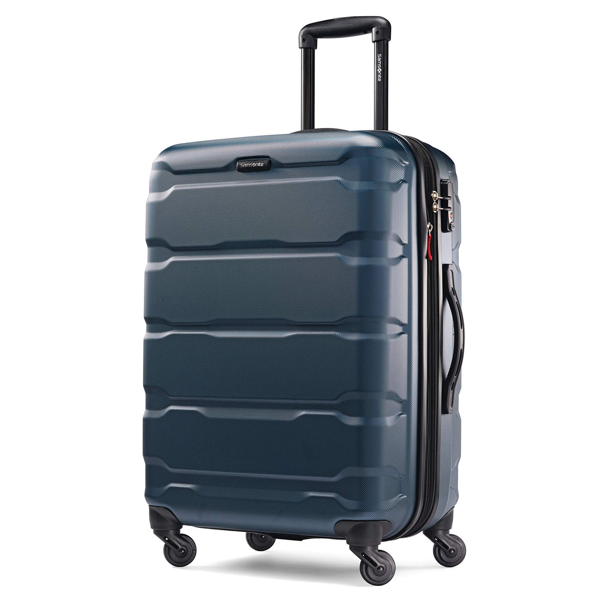 Samsonite Omni Checked-Medium 24-Inch PC Hardside Expandable Luggage with Spinner Wheels ( Teal , Checked-Medium 24-Inch ) Teal Checked Medium 24 Inch U21