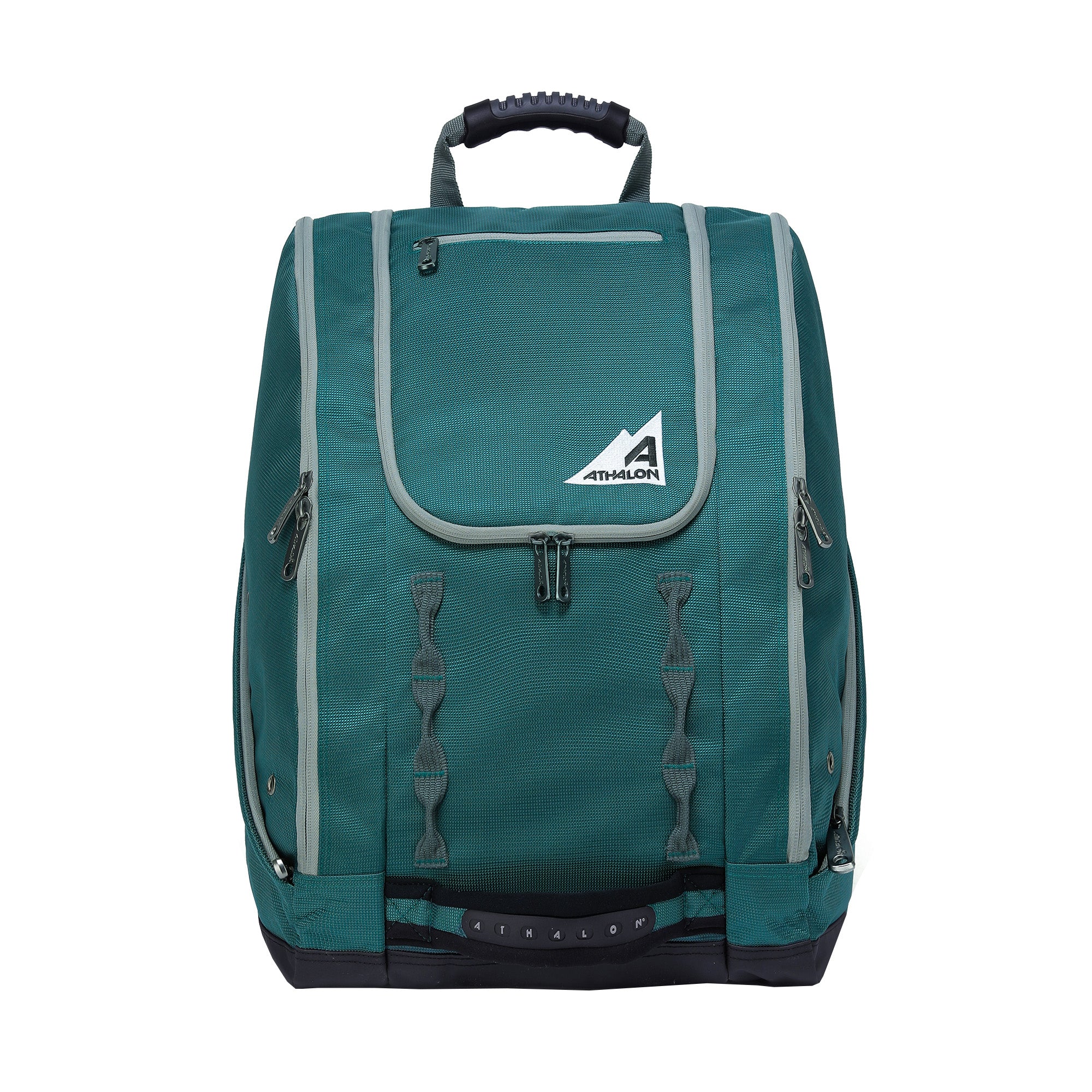 Athalon Everything Ski Boot Bag – Gear Pack with Ventilated Boot Compartments, Waterproof Bottom, Hideaway Helmet Sling, 58.5 Liter Capacity ( Green , 58.5 Liters ) Green 58 5 Liters U1