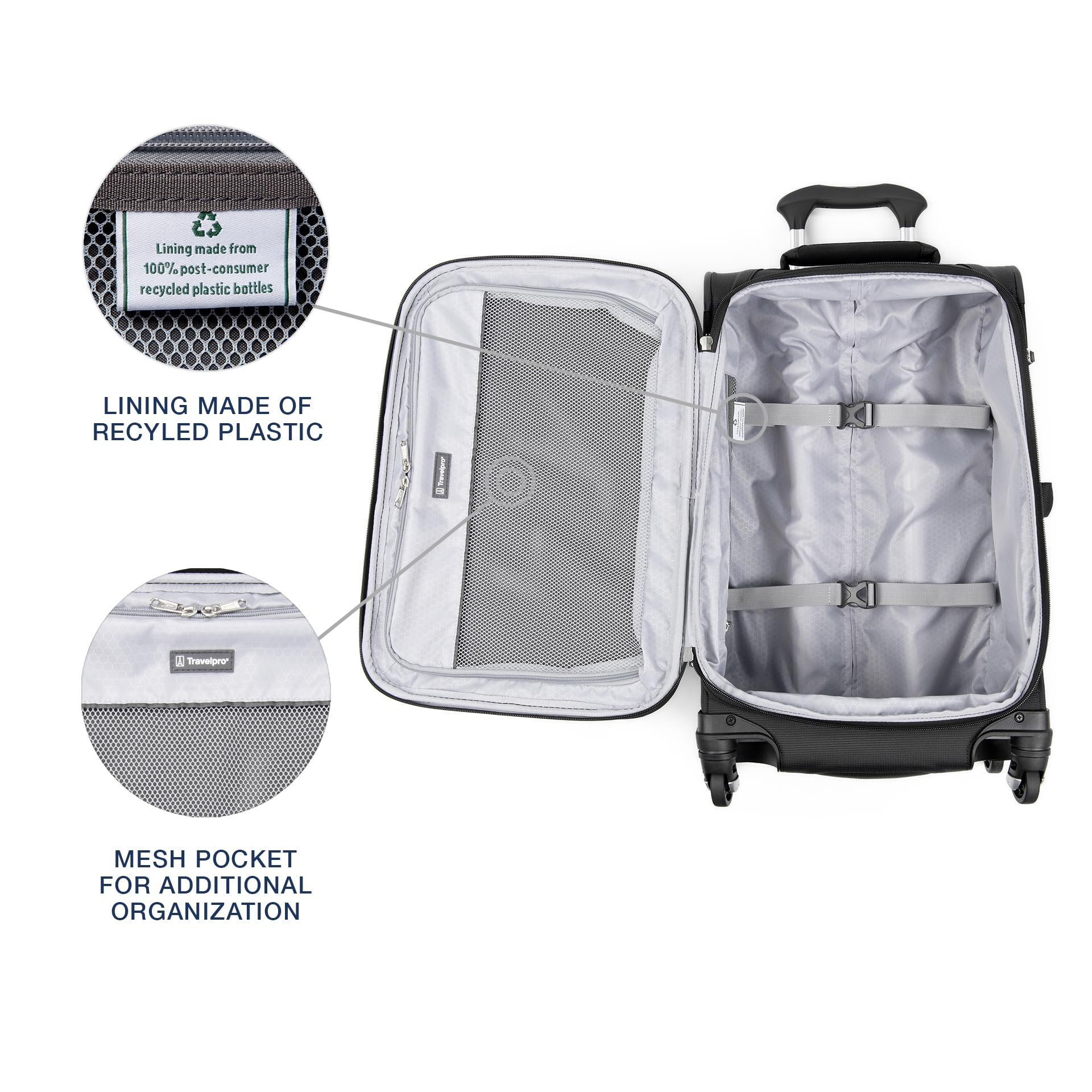 Travelpro Maxlite 5 Softside Expandable Luggage with 4 Spinner Wheels, Lightweight Suitcase, Men and Women ( Black , Carry-on 21-Inch ) Black Carry On 21 Inch U91