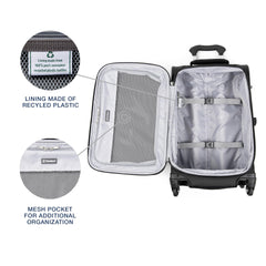 Travelpro Maxlite 5 Softside Expandable Luggage with 4 Spinner Wheels, Lightweight Suitcase, Men and Women ( Black , Compact Carry-on 20-Inch ) Black Compact Carry On 20 Inch U6