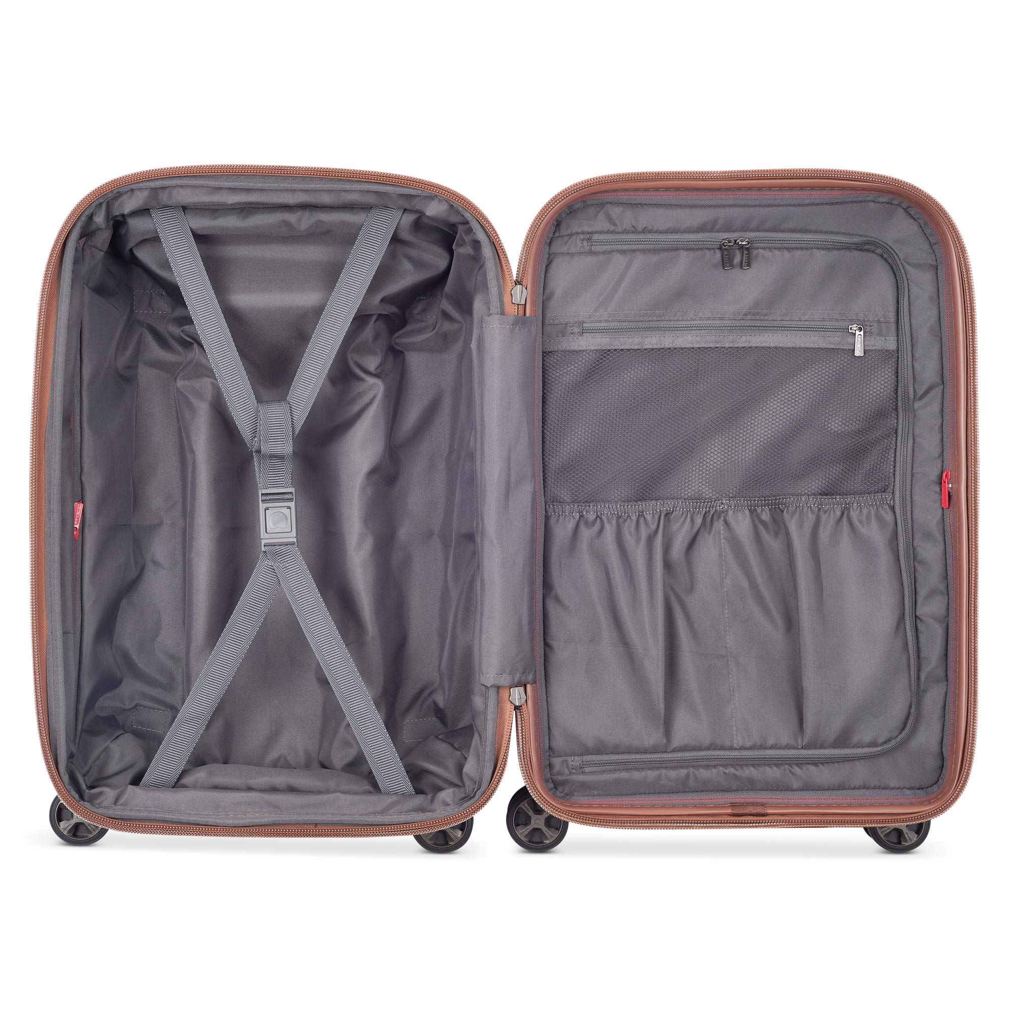 DELSEY Paris Carrousel Hardside Expandable Luggage with Spinner Wheels Pink Checked Large 28 Inch U1