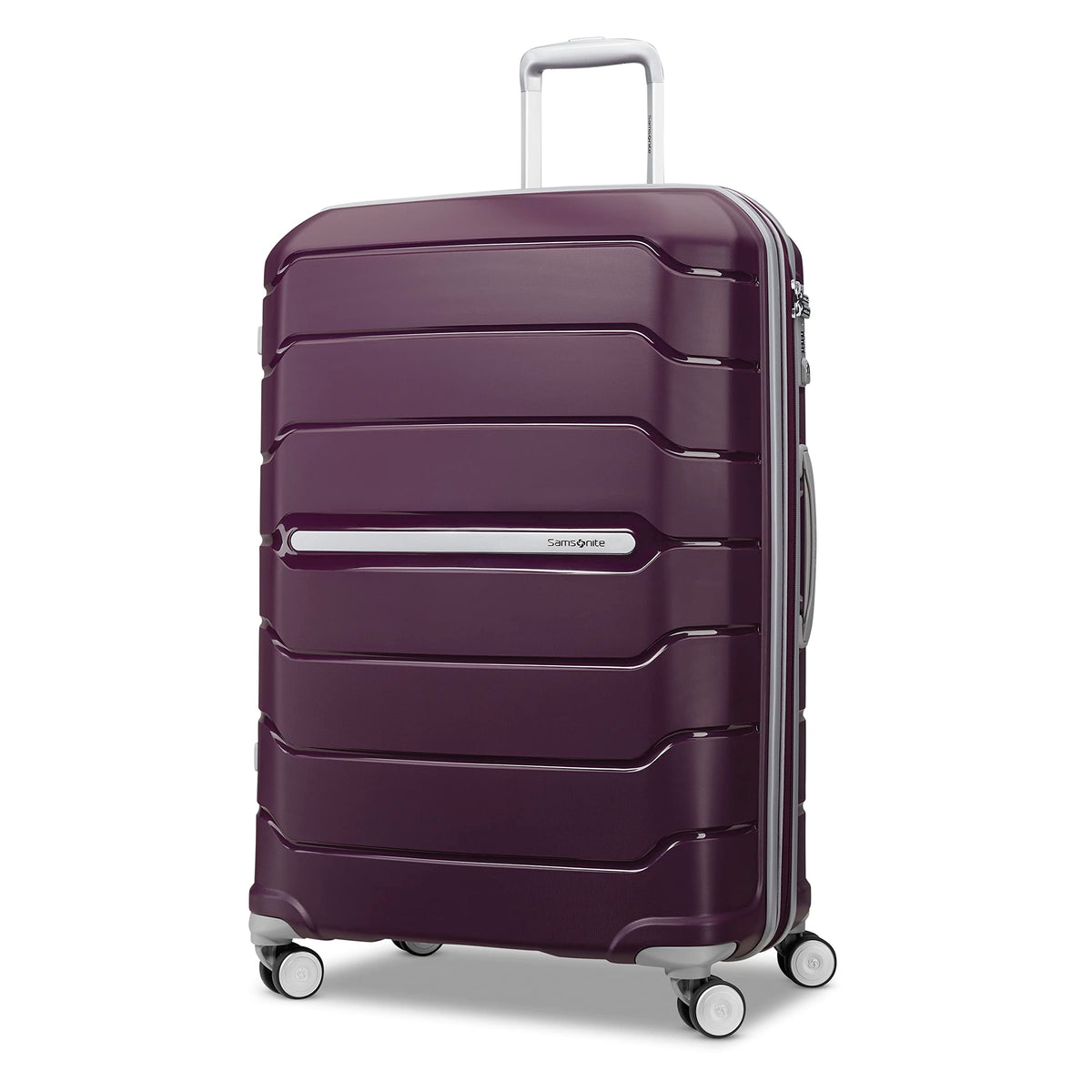 Samsonite Freeform Hardside Expandable with Double Spinner Wheels ( Amethyst Purple , Checked-Large Spinner ) Amethyst Purple Checked Large Spinner U21
