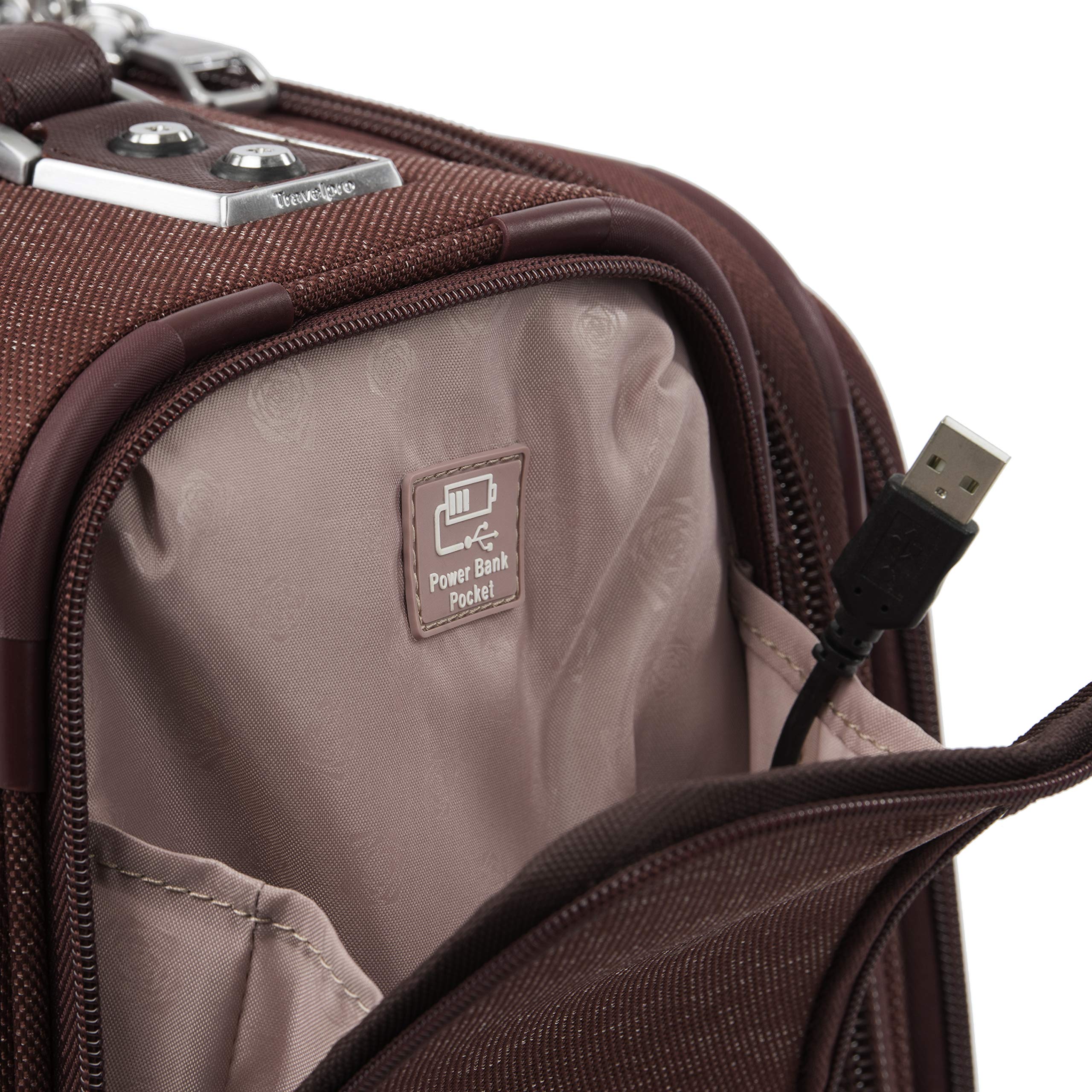 Travelpro Platinum Elite Softside Expandable Checked Luggage, 8 Wheel Spinner Large Suitcase, TSA Lock, Men and Women ( Bordeaux Red , Carry-On 19-Inch ) Bordeaux Red Carry On 19 Inch U2