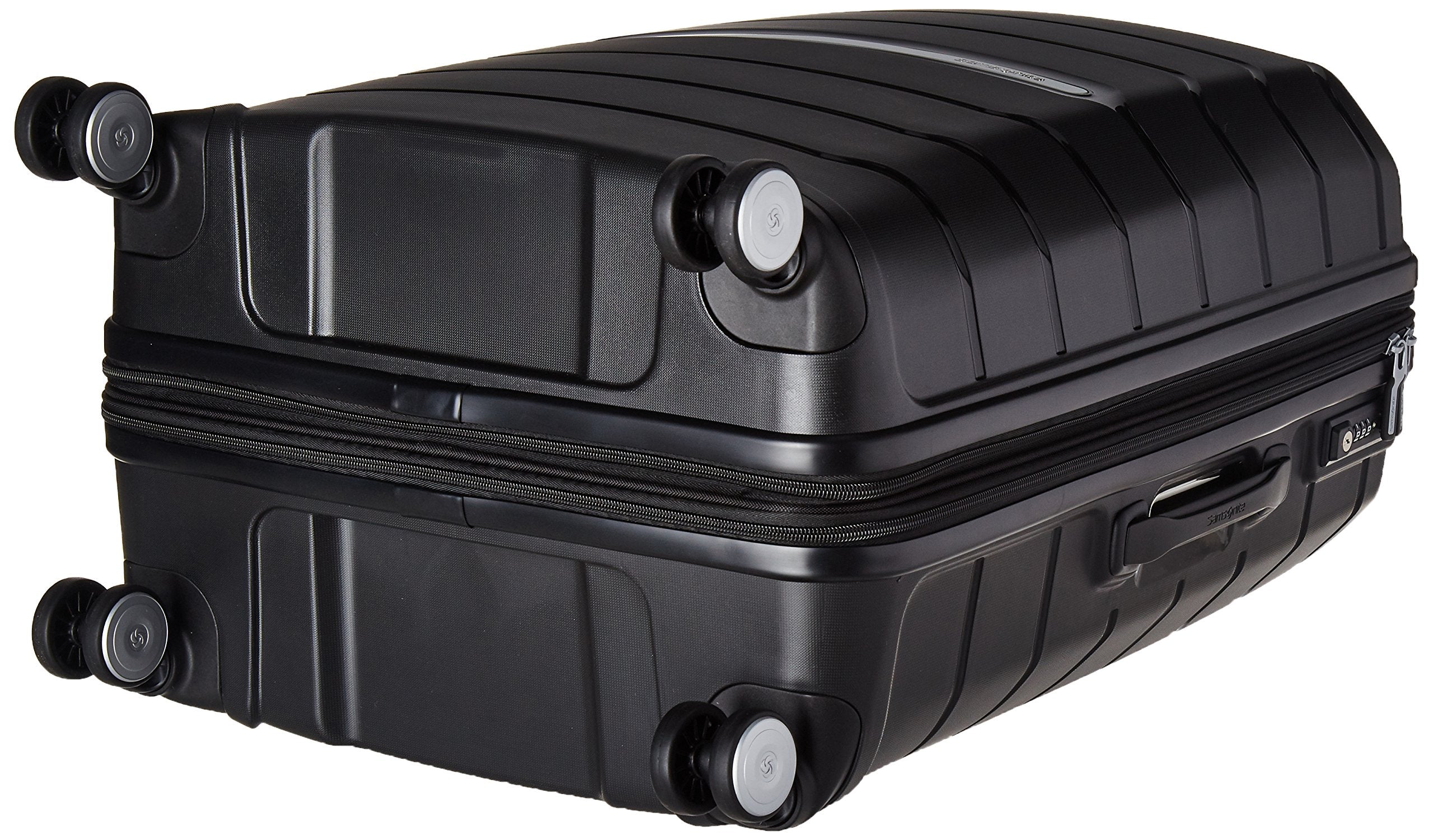 Samsonite Freeform Hardside Expandable with Double Spinner Wheels ( Black , Checked-Medium 24-Inch ) Black Checked Medium 24 Inch U2