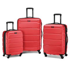Samsonite Omni Pc Hardside Expandable Luggage with Spinner Wheels Red 3 Piece Set 20 24 28 U1