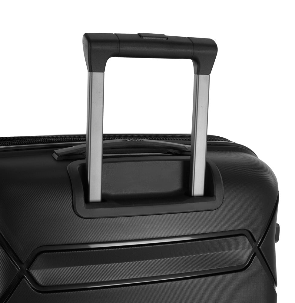 Heys Milos Durable and lightweight luggage, made with Duraflex impact-resistant material, TSA Combination Lock, Dual Spinner Wheels, and Expandable ( Black , 30-Inch Checked-Large ) Black 30 Inch Checked Large U1
