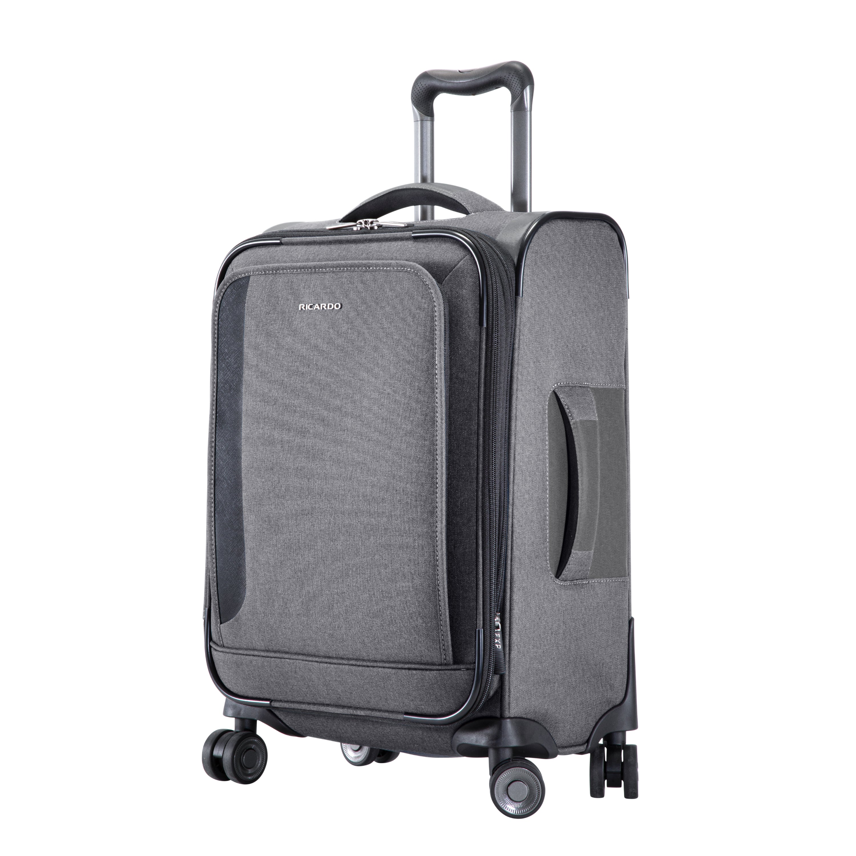 Ricardo Beverly Hills Malibu Bay 3.0 Softside, 4 Wheel Spinner, Lightweight Suitcase, Unisex, Stylish ( Gray , Carry-On 20-Inch ) Gray Carry On 20 Inch U2