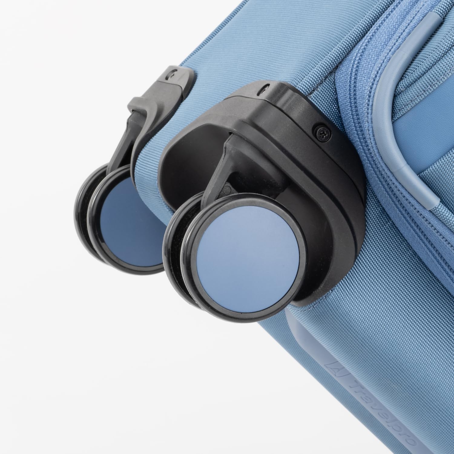 Travelpro Versapack + Lightweight Softside Expandable Checked Luggage, 8 Spinner Suitcase, TSA Lock, Men and Women ( Elemental Blue , Compact Carry On 20-Inch ) Elemental Blue Compact Carry On 20 Inch U2