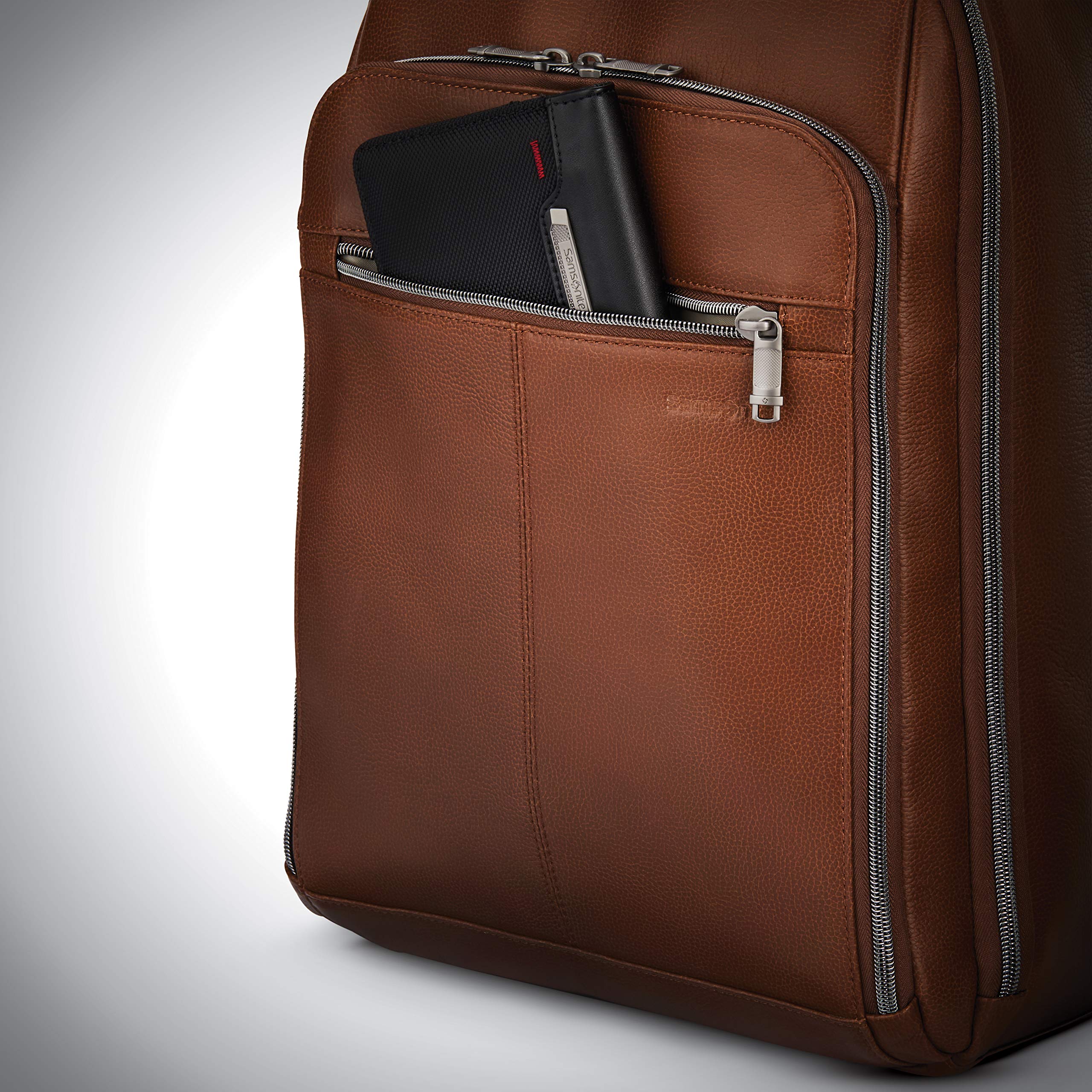 Samsonite Classic Leather Backpack ( Brown , One Size ) Brown One Size U1
