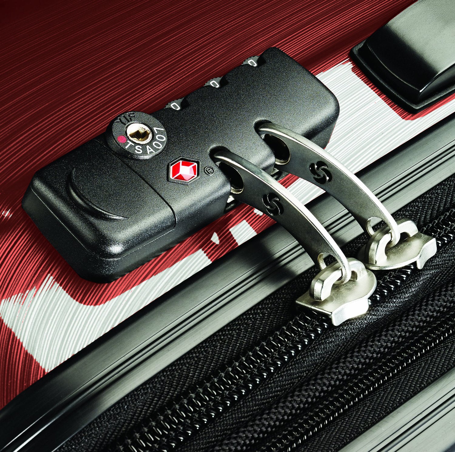 Samsonite Winfield 2 Hardside Luggage with 360 Spinner Wheels, TSA Lock, Airline Approved ( Burgundy , Checked-Medium 24-Inch ) Burgundy Checked Medium 24 Inch U12