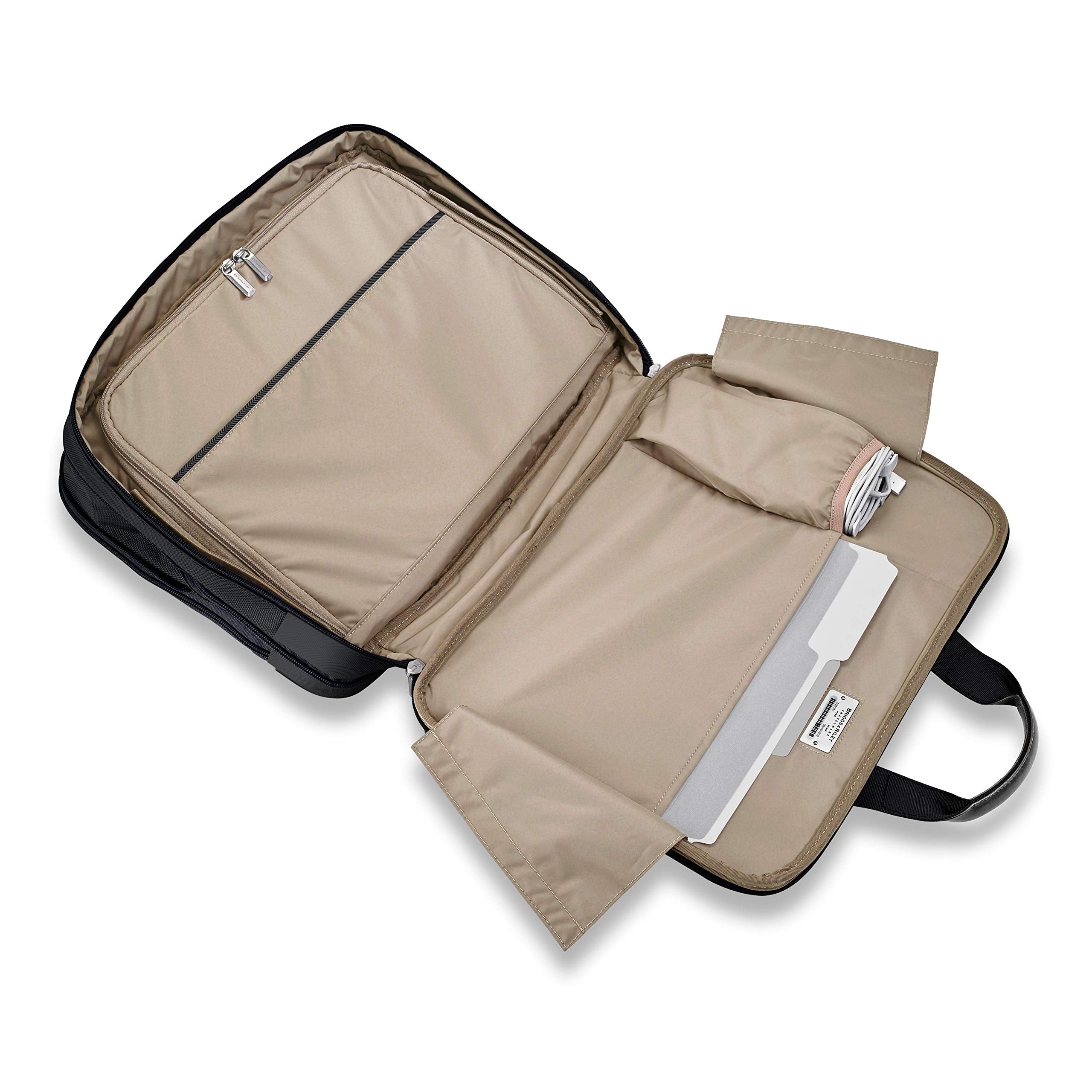 Briggs & Riley @work Medium Expandable Brief ( Black , Medium ) Black Medium U3