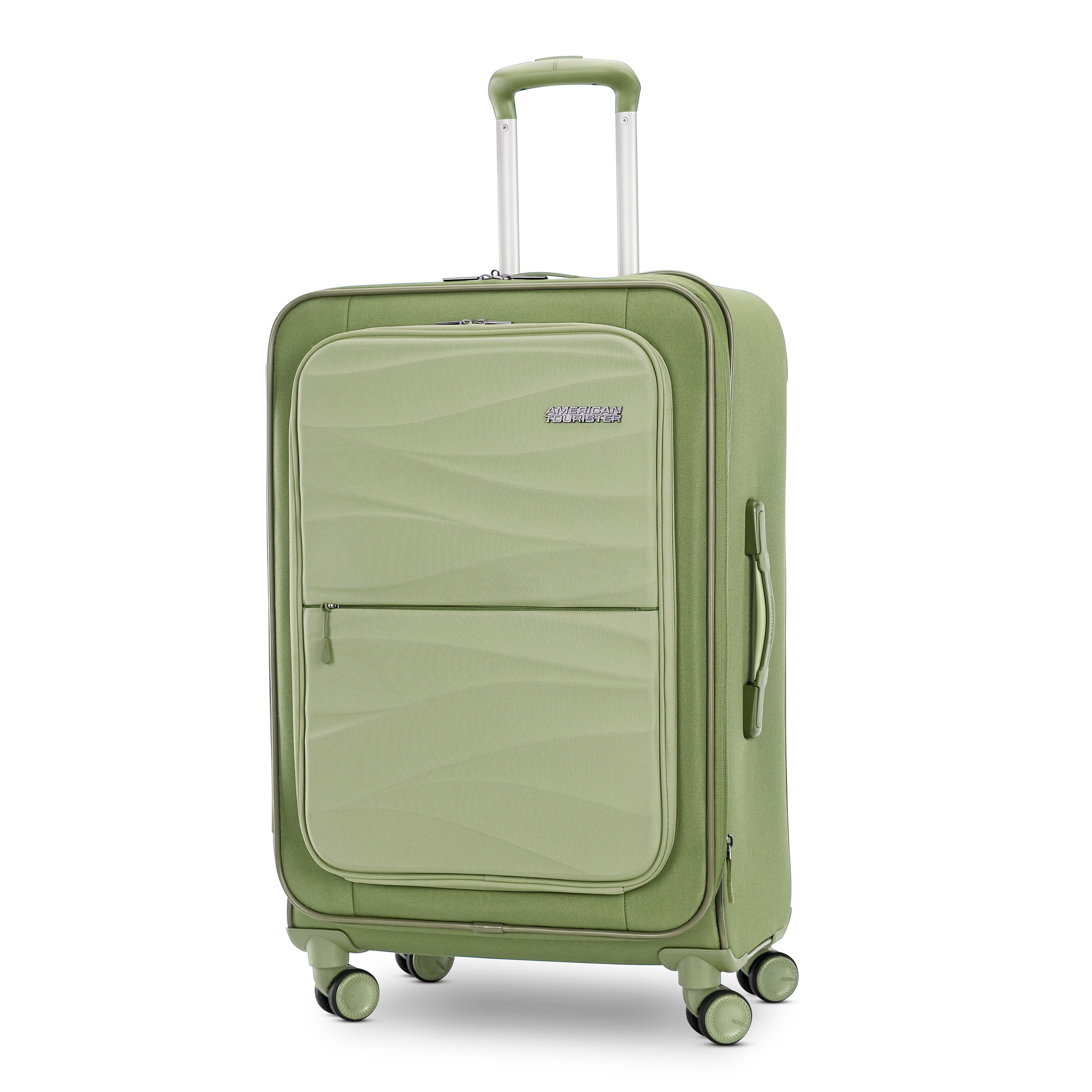 American Tourister Cascade Softside 4 Wheel Spinner, TSA Lock, Lightweight Suitcase, Men and Women ( Sage Green , 3PC Set (20"/24"/28") ) Sage Green 3 PC Set 20 24 28 U3