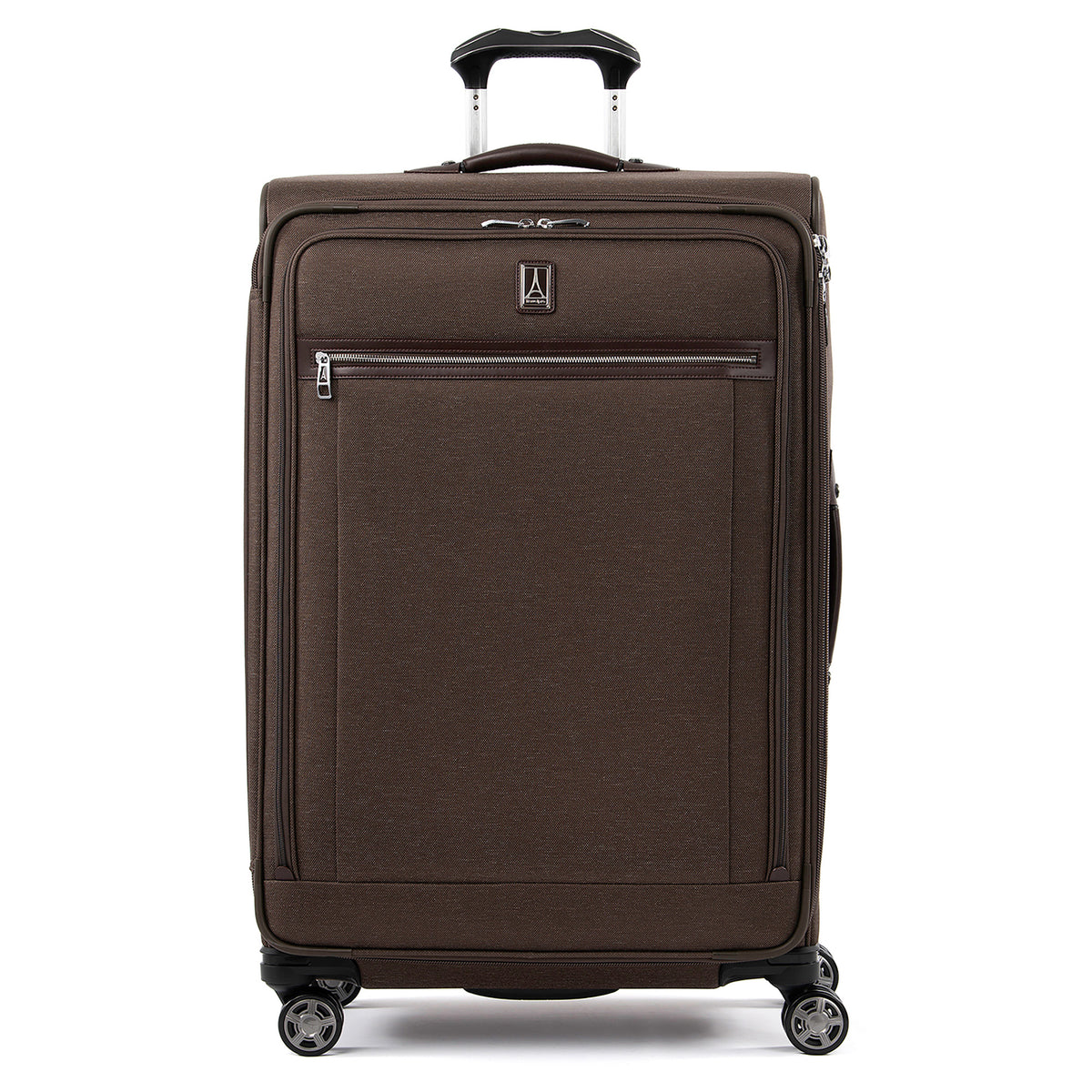 Travelpro Platinum Elite Softside Expandable Checked Luggage, 8 Wheel Spinner Large Suitcase, TSA Lock, Men and Women, Checked Large 29-Inch ( Rich Espresso Brown , Checked-Large 29-Inch ) Rich Espresso Brown Checked Large 29 Inch U2