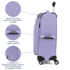 Travelpro Maxlite 5 Softside Expandable Luggage with 4 Spinner Wheels, Lightweight Suitcase, Men and Women ( Violet , Carry-on 21-Inch ) Violet Carry On 21 Inch U3
