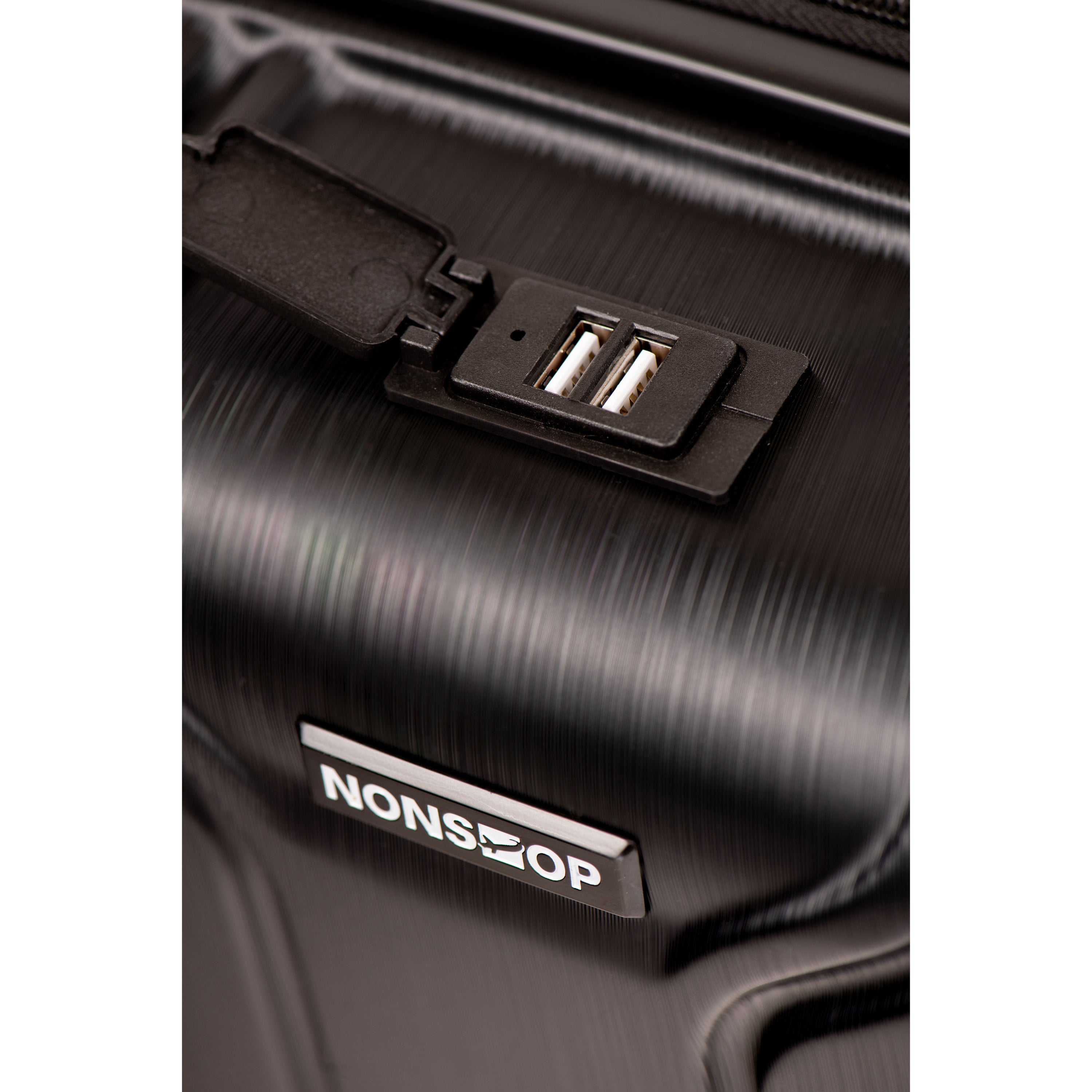 NONSTOP NEW YORK Luggage Expandable Spinner Wheels hard side shell Travel Suitcase Lightweight, TSA Lock, Double USB Port  U4