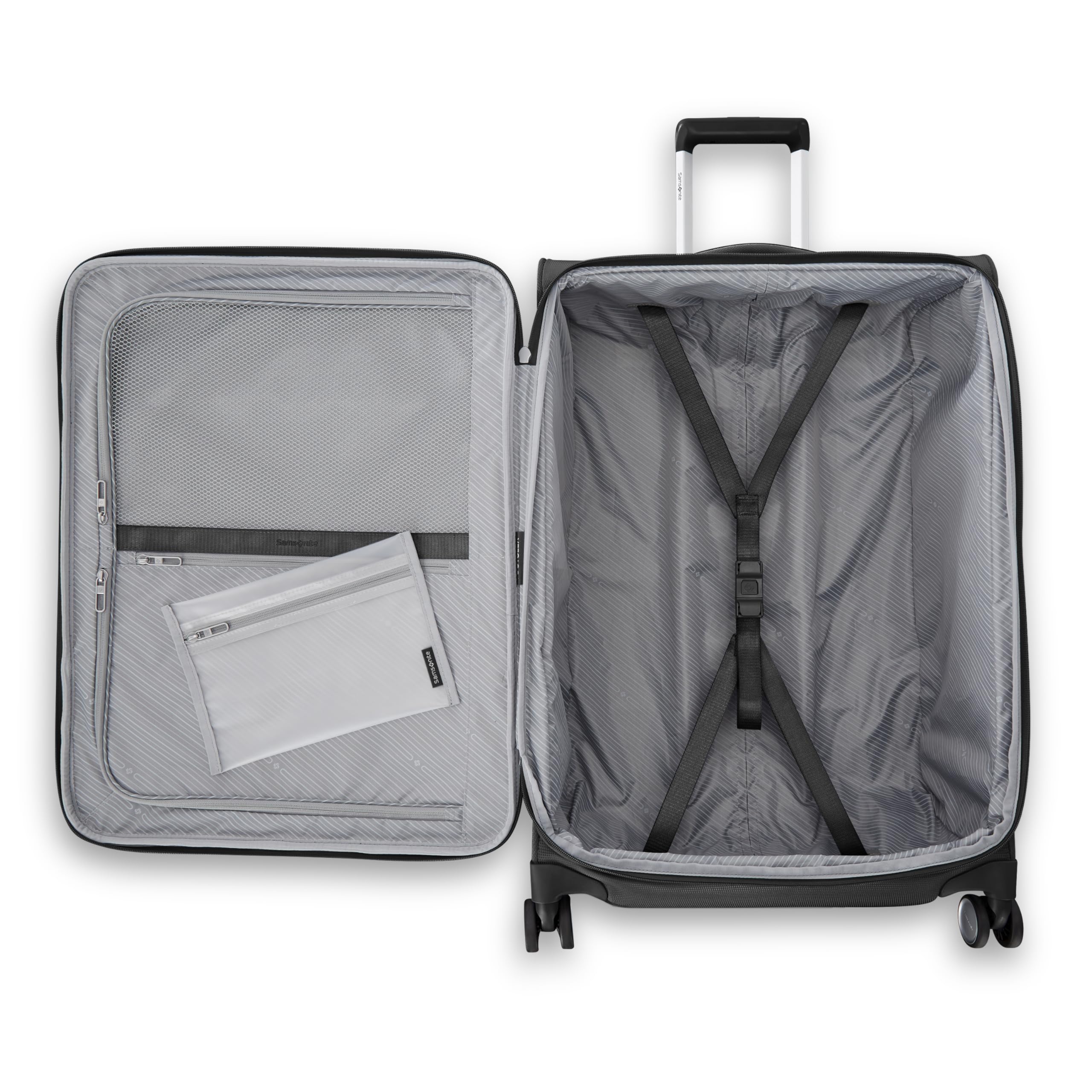Samsonite UpLIFT Lightweight Softside Expandable Luggage ( Black , Large Checked ) Black Large Checked U5