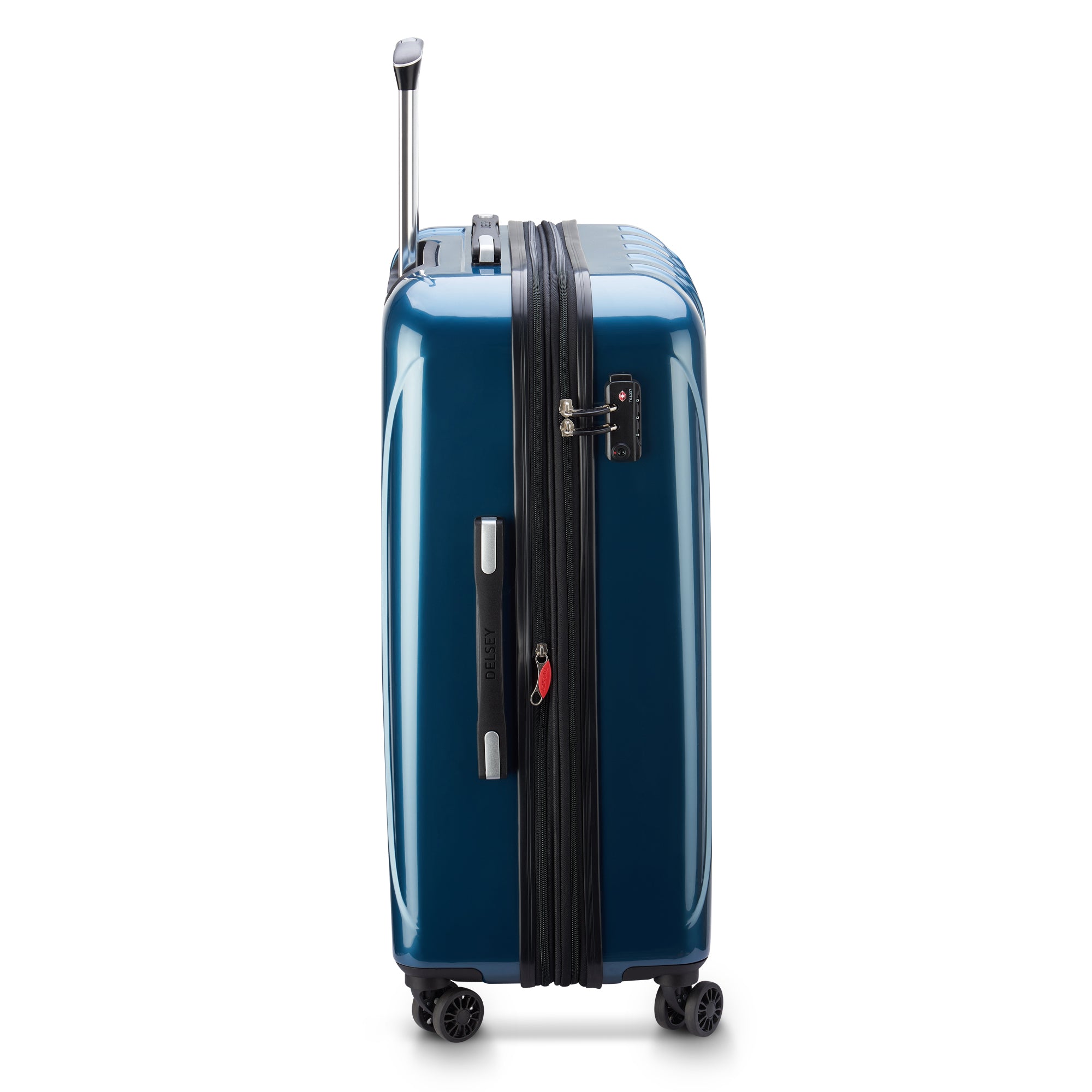 DELSEY Paris Helium Aero Hardside Expandable Luggage with Spinner Wheels ( Teal , Checked-Medium 25 Inch ) Teal Checked Medium 25 Inch U30