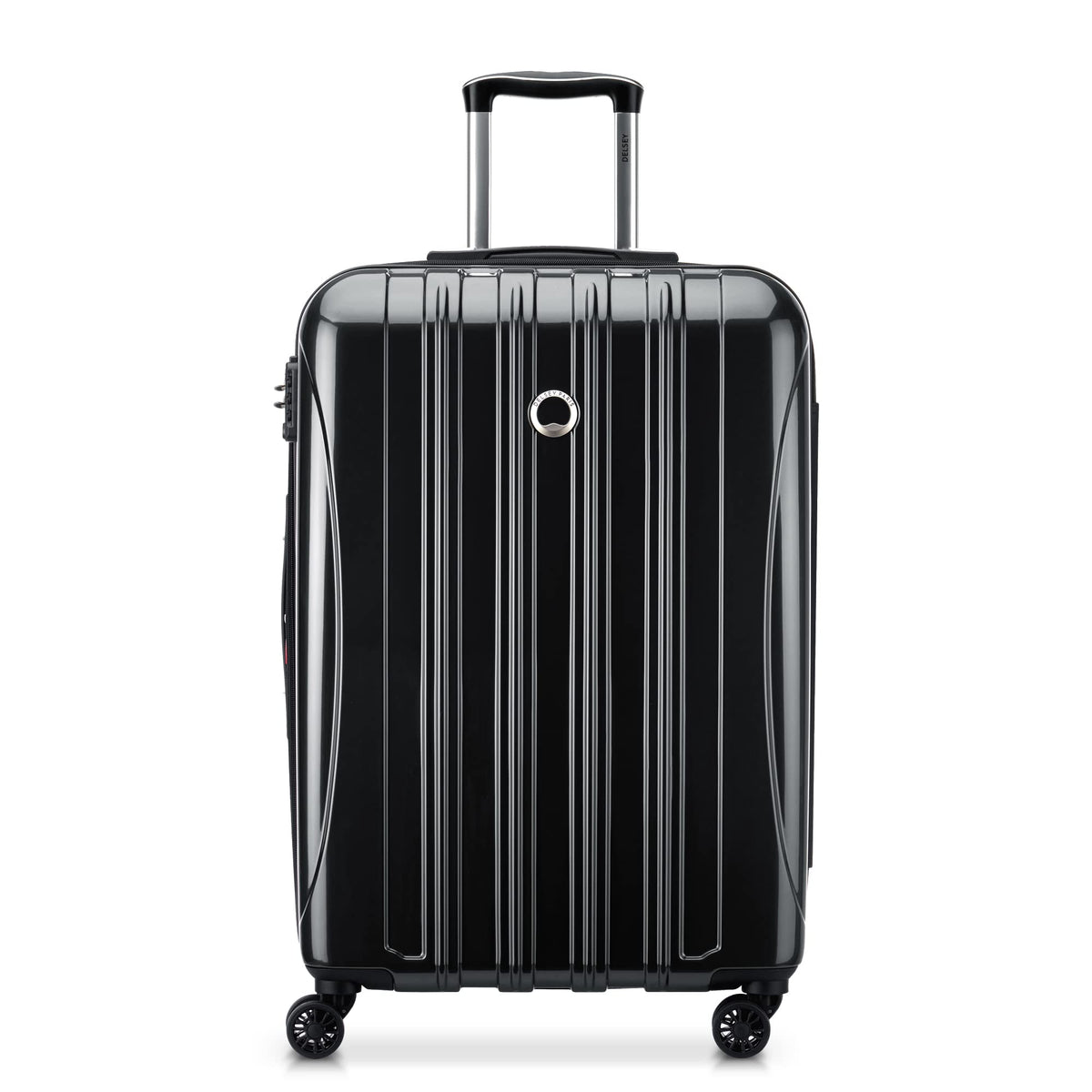 DELSEY Paris Helium Aero Hardside Expandable Luggage with Spinner Wheels Black Checked Medium 25 Inch U18