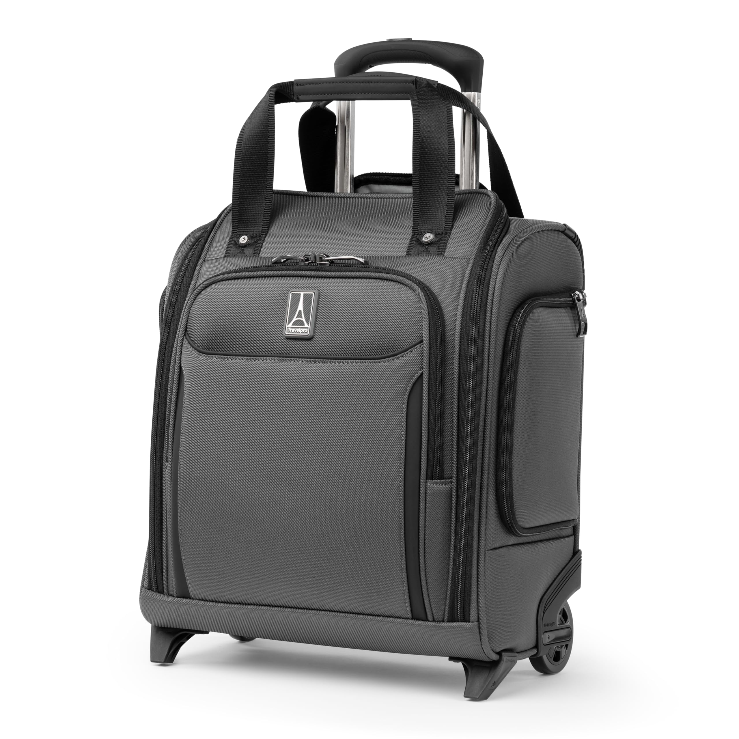 Travelpro Crew Classic Lightweight Softside Luggage, Rolling Underseat Carry on Bag, 14" Laptop or Tablet Sleeve, Men and Women, 17-Inch ( Titanium Grey , 17-Inch ) Titanium Grey 17 Inch U2