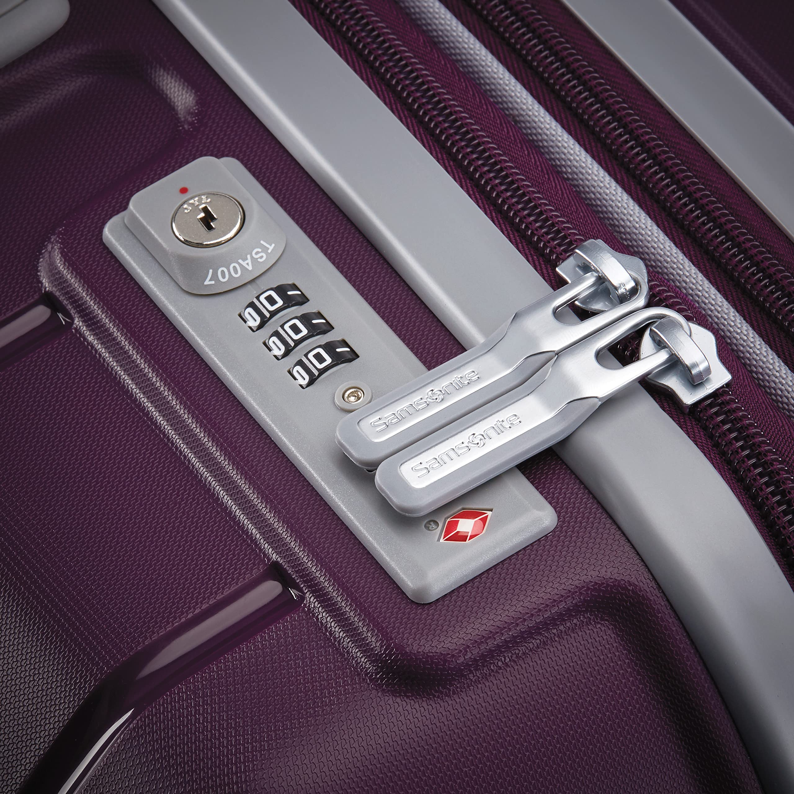 Samsonite Freeform Hardside Expandable with Double Spinner Wheels ( Amethyst Purple , Checked-Large 28-Inch ) Amethyst Purple Checked Large 28 Inch U12