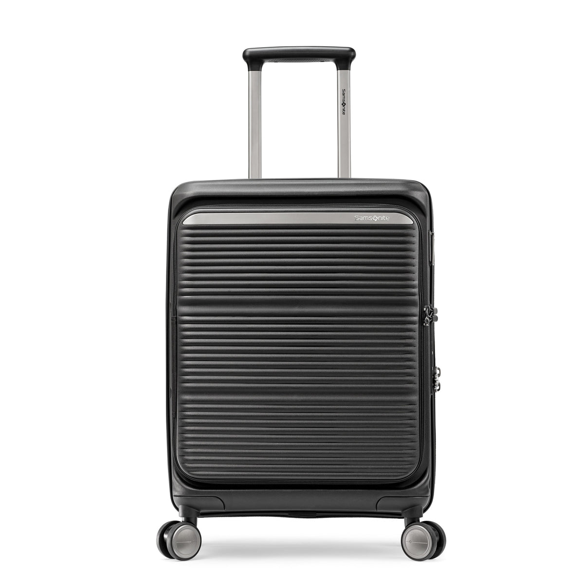 Samsonite Paralux Luggage - Innovative Design - Quick Access Front Pocket - Dual Suspension Wheel Technology - TSA Lock - Expandable - Includes Removable Packing Cubes ( Black , International Carry-On ) Black International Carry On U1