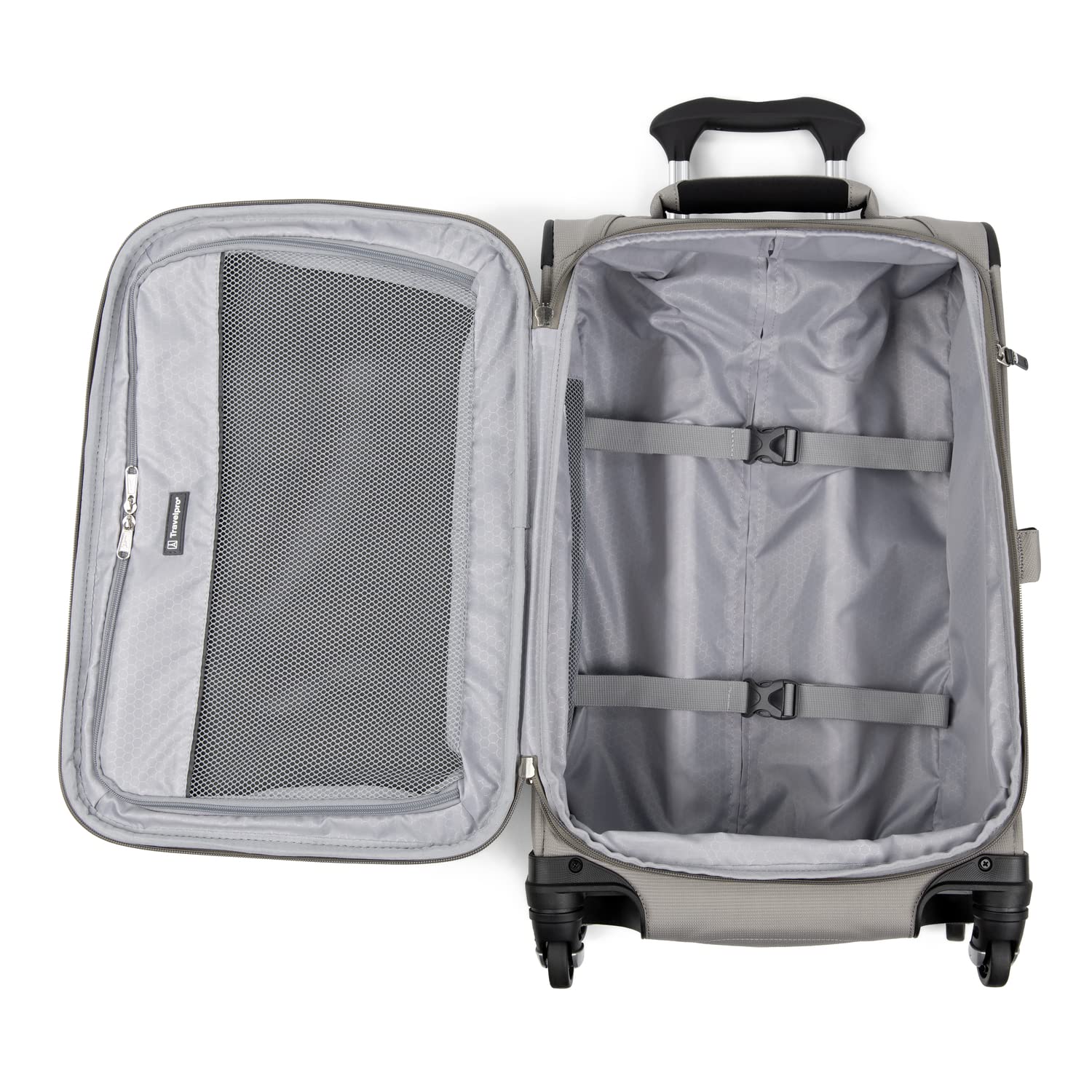Travelpro Maxlite 5 Softside Expandable Luggage with 4 Spinner Wheels, Lightweight Suitcase, Men and Women Champagne Carry On 21 Inch U4