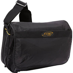 A.Saks EXPANDABLE Messenger Bag ( Black , One Size ) Black One Size U2