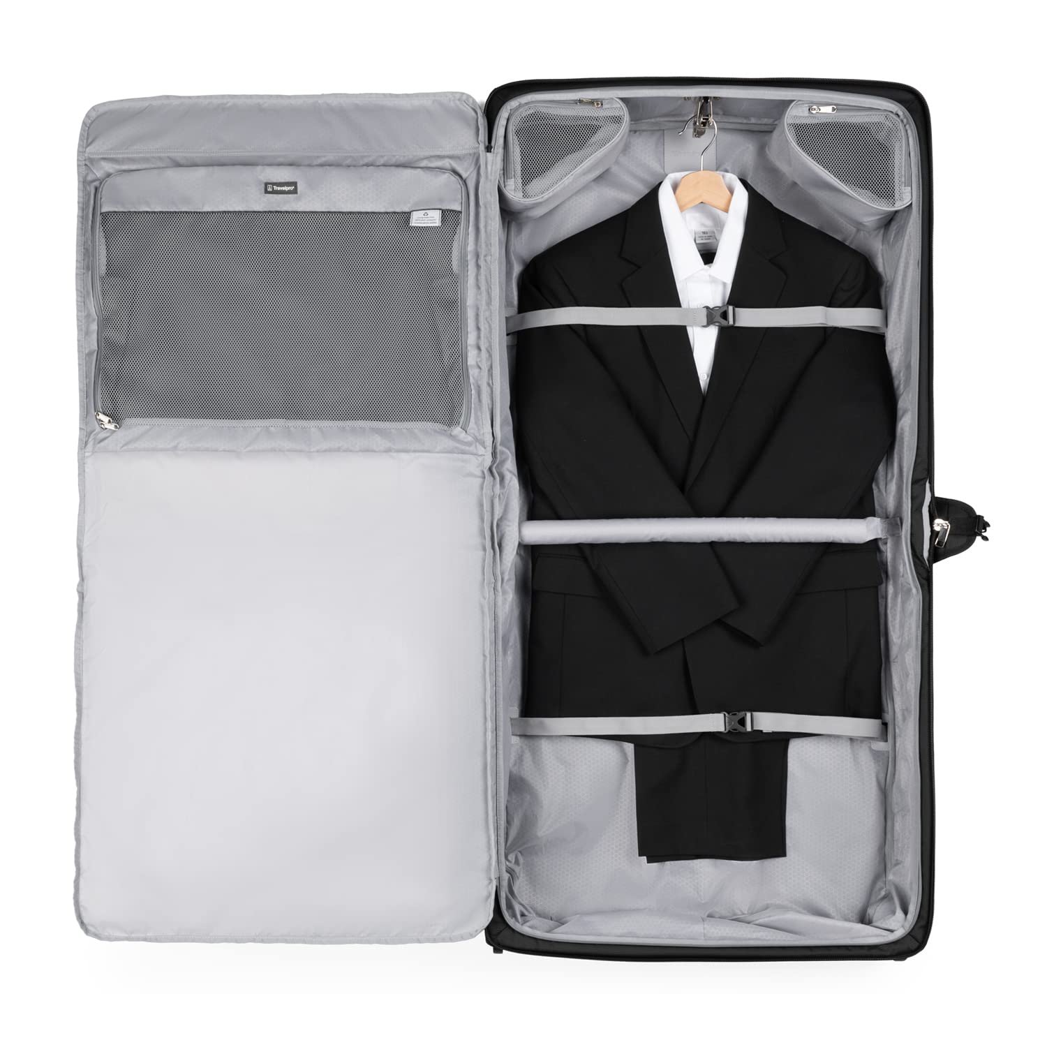 Travelpro Maxlite Lightweight Check-in Upright 2-Wheel Rolling Garment Bag, Men and Women, Business, Travel ( Black , 24-Inch ) Black 24 Inch U7
