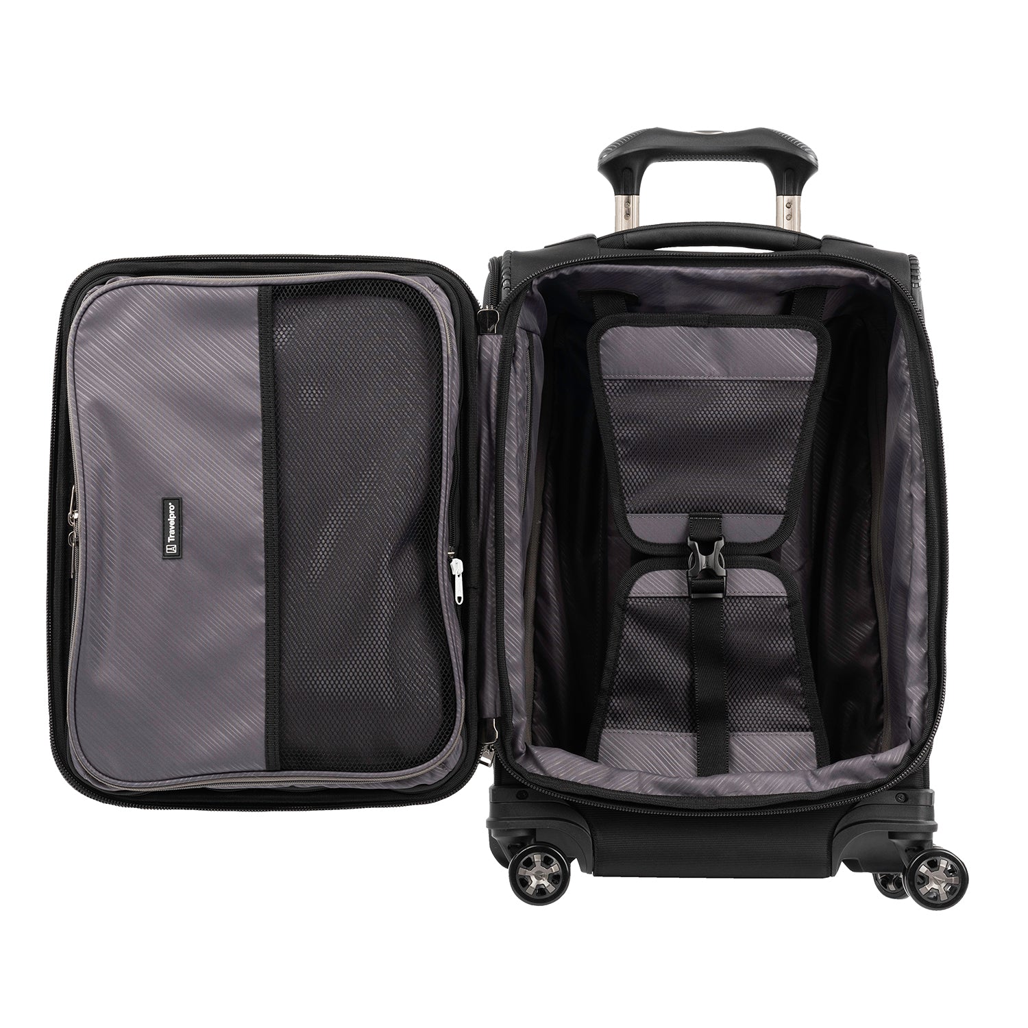 Travelpro Crew Versapack Softside Expandable Spinner Wheel Luggage ( Jet Black , Carry-On 20-Inch ) Jet Black Carry On 20 Inch U9
