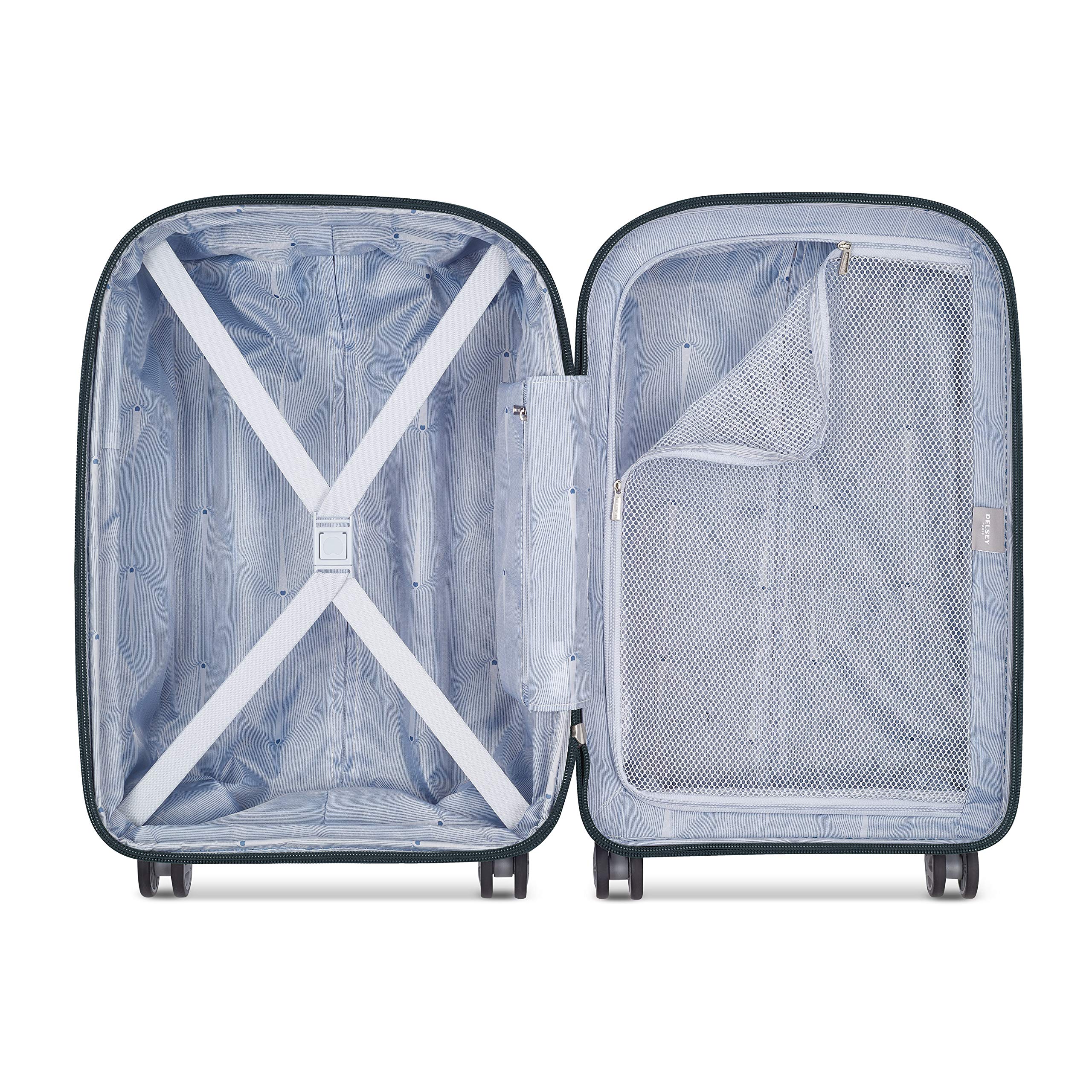 DELSEY Paris Clavel Hardside Expandable Luggage with Spinner Wheels BLUE JEAN Carry On 19 Inch U16
