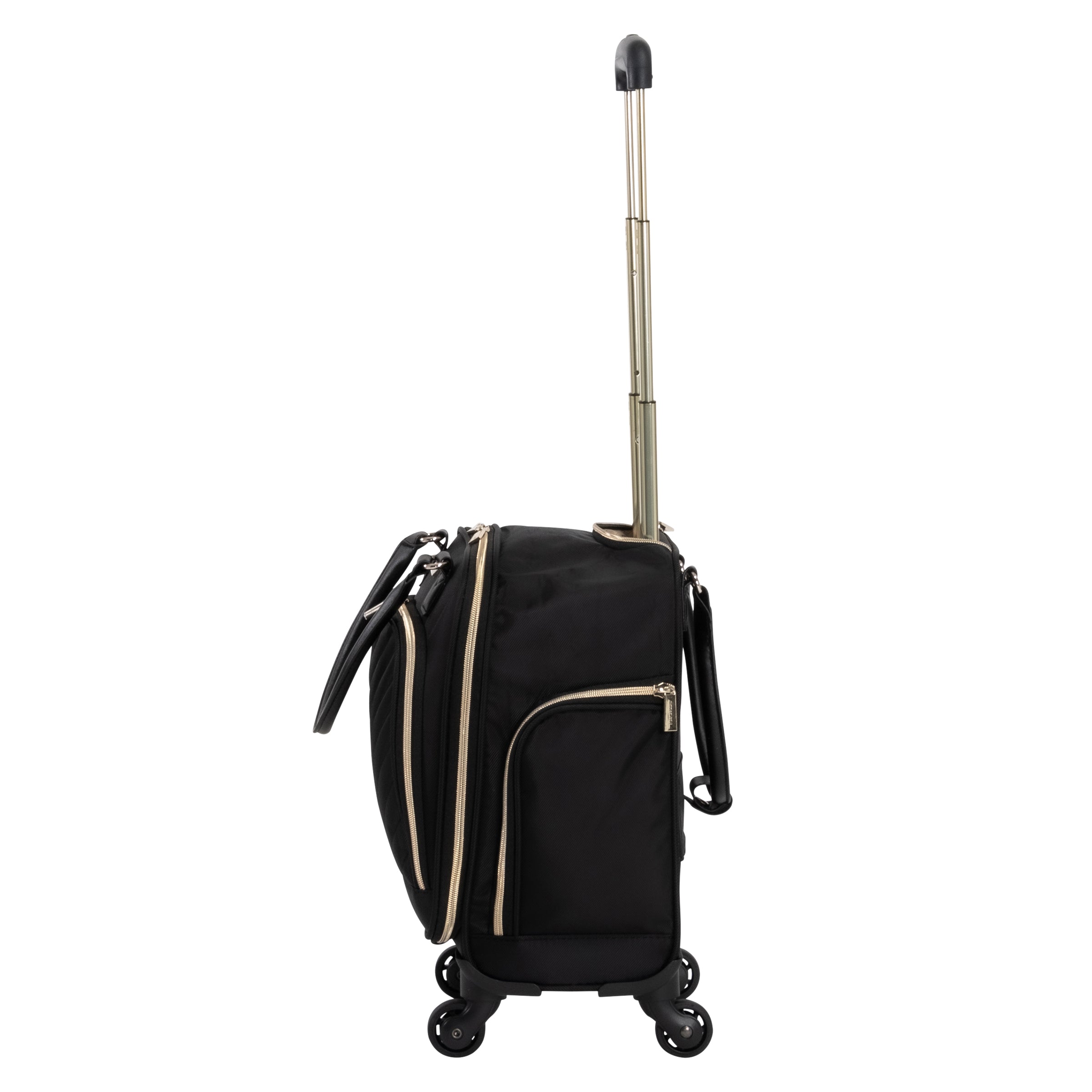 Kenneth Cole Reaction Women's Chelsea Chevron Softside 4-Wheel Underseater ( Black , One Size ) Black One Size U1