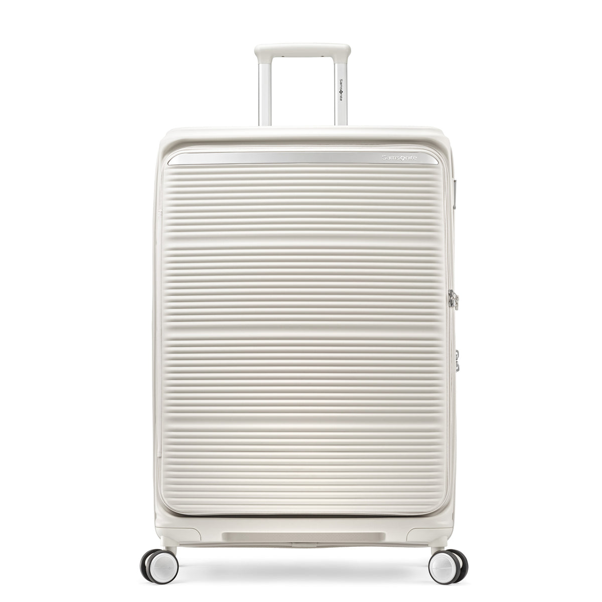 Samsonite Paralux Luggage - Innovative Design - Quick Access Front Pocket - Dual Suspension Wheel Technology - TSA Lock - Expandable - Includes Removable Packing Cubes ( Stone Grey , Large Checked Spinner ) Stone Grey Large Checked Spinner U1