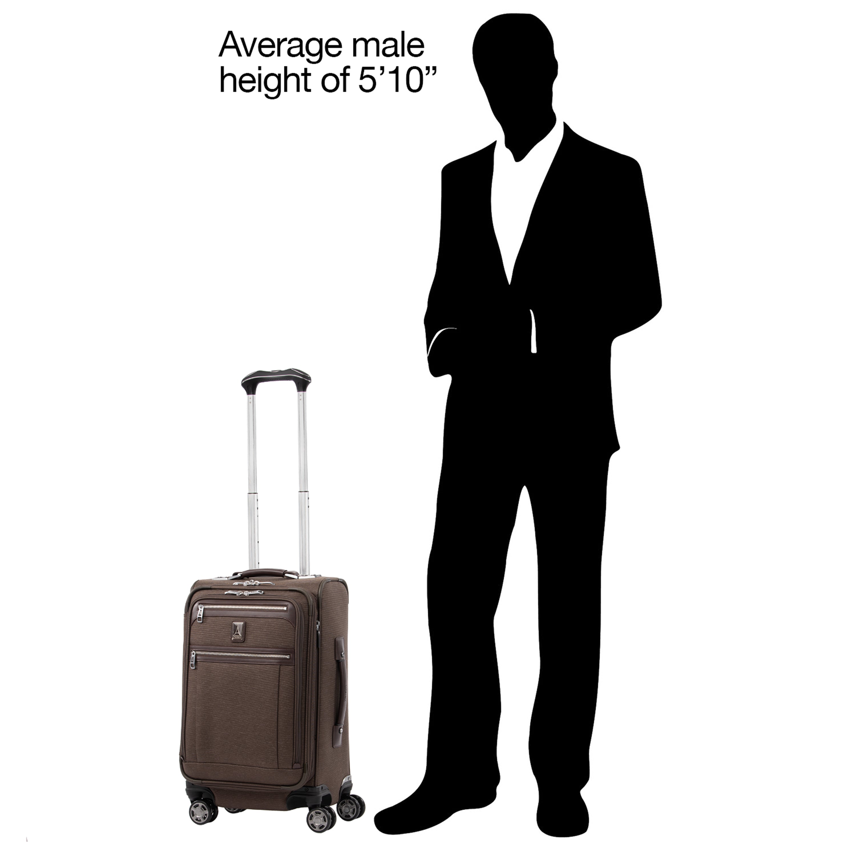 Travelpro Platinum Elite Softside Expandable Luggage, 8 Wheel Spinner Suitcase, USB Port, Suiter, Men and Women Rich Espresso Carry On 21 Inch U1