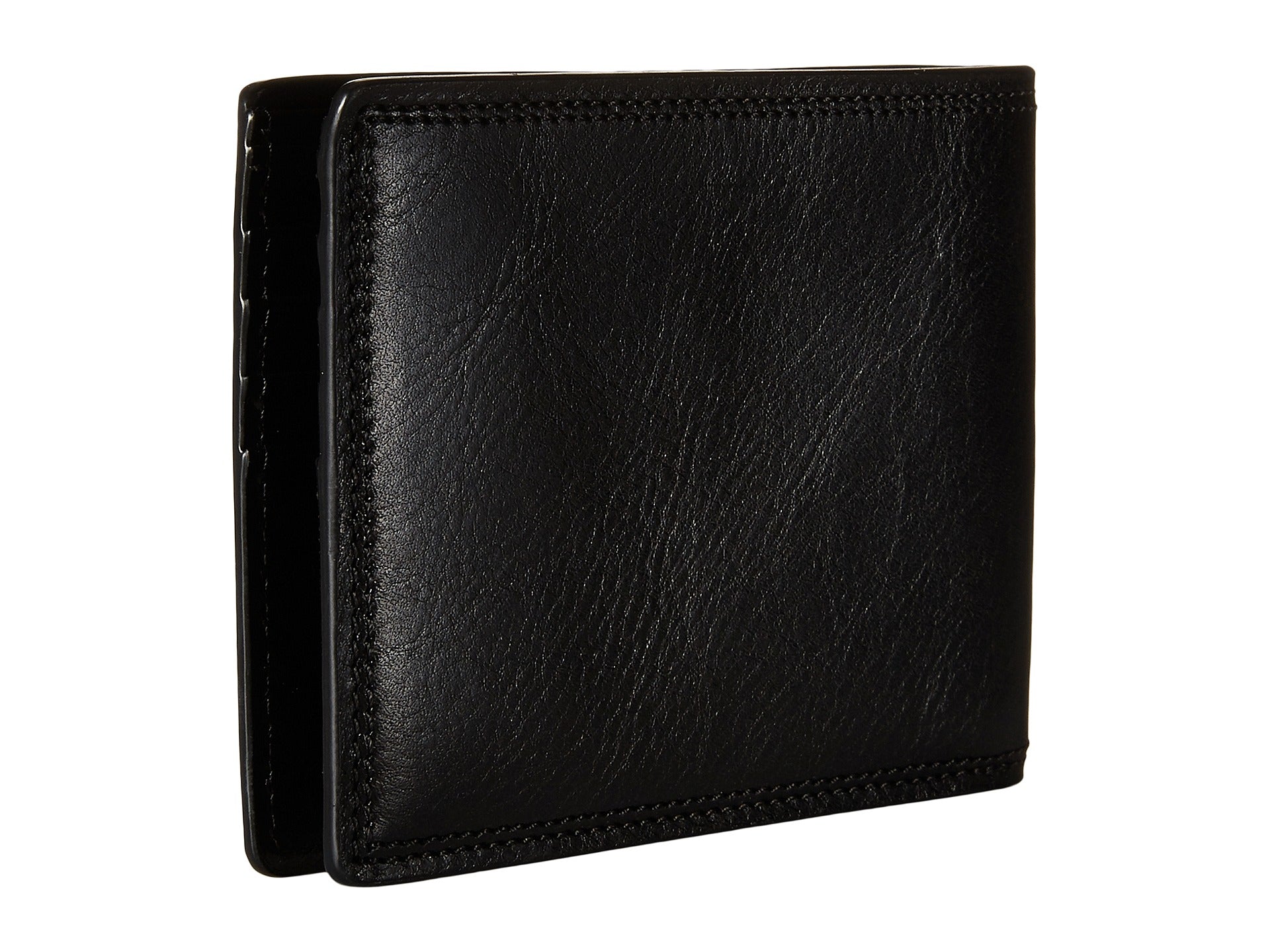 Bosca Men's Dolce Collection - Credit Card Wallet w/ ID Passcase Black One Size U3