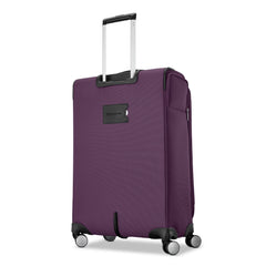 Samsonite Element Soft-Sided 25-Inch Lightweight Medium Checked Expandable Suitcase: Durable, 360 Spinner Wheels, Adjustable Telescopic Handle, 2 Front & 1 Side Pocket ( Purple , 25-Inch Checked-Medium ) Purple 25 Inch Checked Medium U8