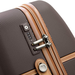 DELSEY Paris Chatelet Hardside Luggage with Spinner Wheels ( Chocolate Brown , Checked-Medium 24 Inch ) Chocolate Brown Checked Medium 24 Inch U6