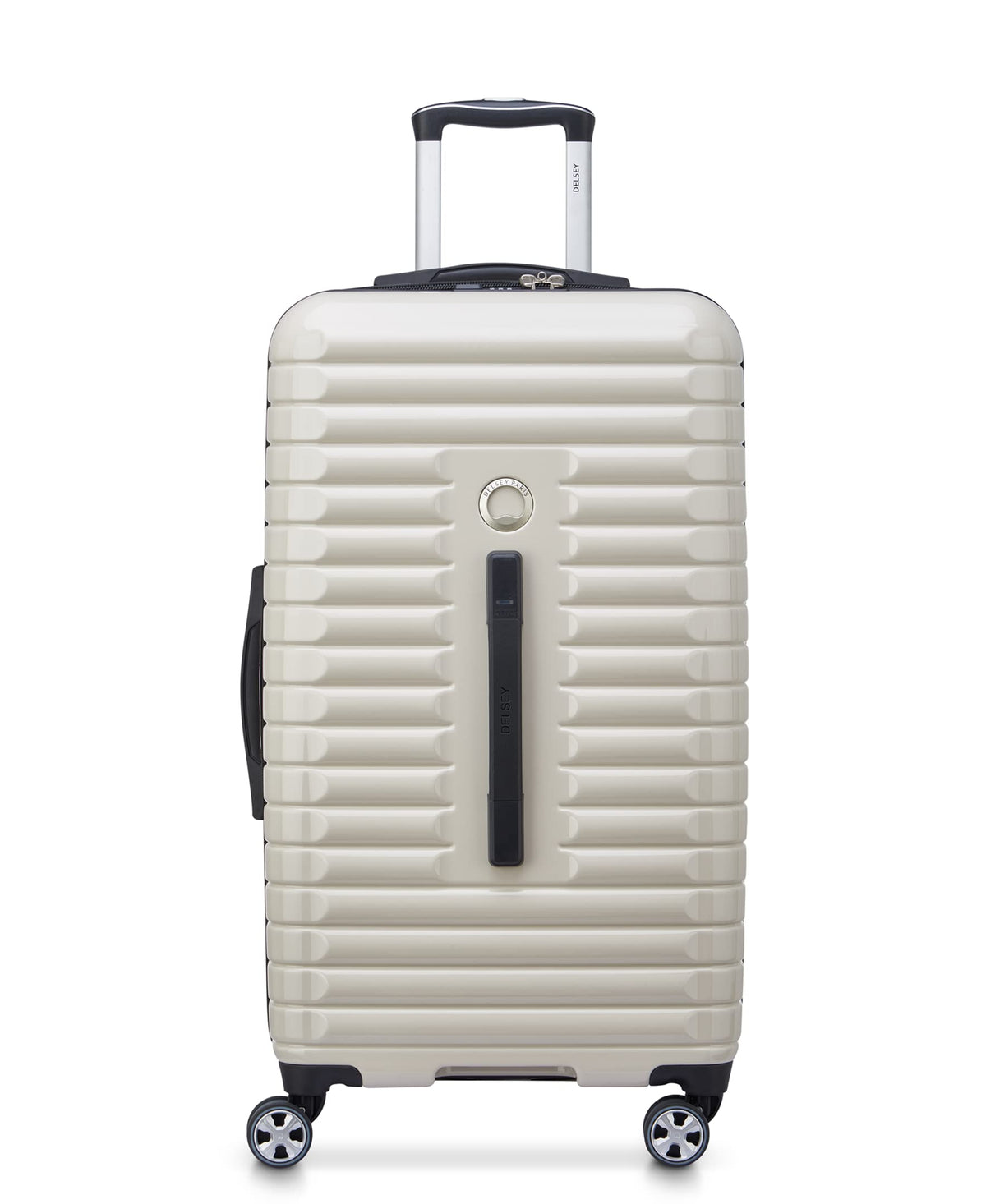 DELSEY Paris Cruise 3.0 Trunk 26" Spinner ( Glossy Ivory , Checked 26 Inch Trunk ) Glossy Ivory Checked 26 Inch Trunk U1