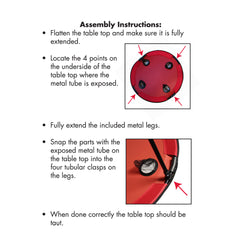 Preferred Nation Folding Table ( Red , One Size ) Red One Size U3