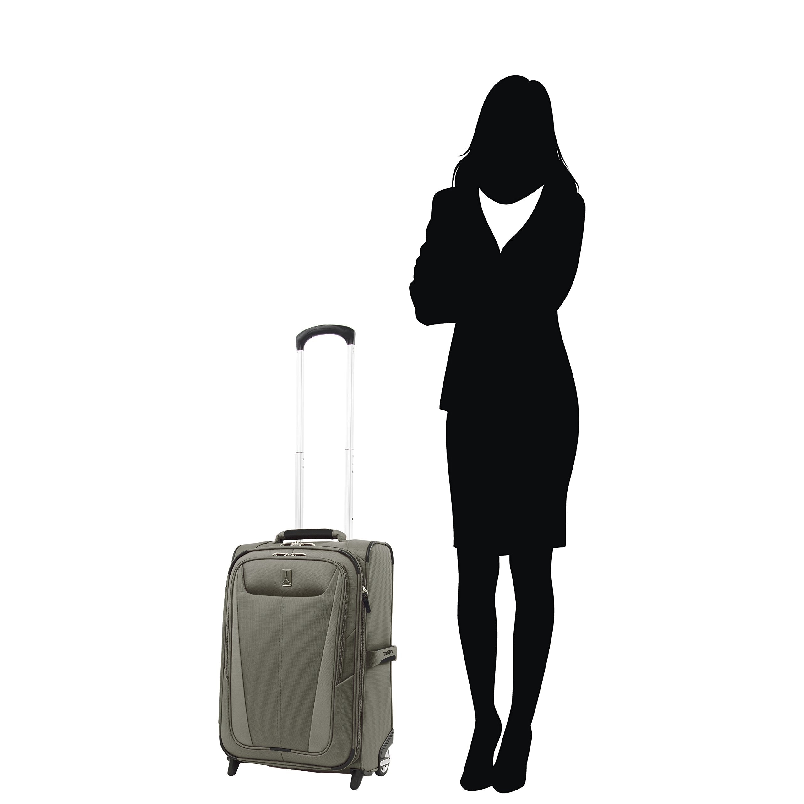 Travelpro Maxlite 5 Softside Expandable Upright 2 Wheel Luggage, Lightweight Suitcase, Men and Women ( Slate Green , Carry-on 22-Inch ) Slate Green Carry On 22 Inch U13