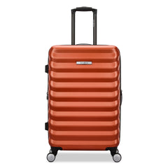 Samsonite Hard-Sided 24-Inch Lightweight Checked Medium Expandable Element Suitcase: Durable, 360 Spinner Wheels, Adjustable Telescopic Handle, TSA-Approved Lock ( Copper Orange , 24-Inch Checked-Medium ) Copper Orange 24 Inch Checked Medium U1