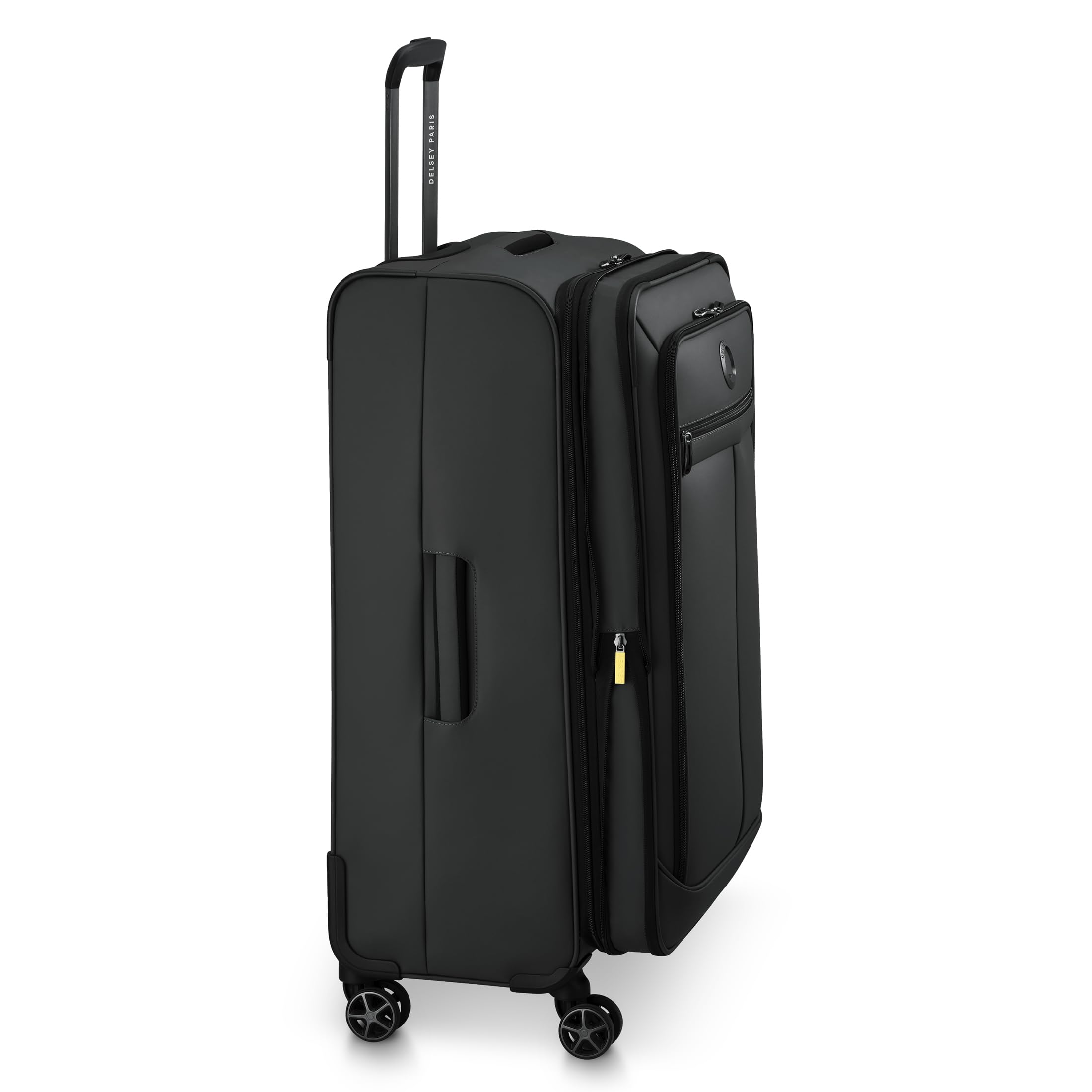DELSEY Paris Sky Lite Softside Expandable Luggage with Spinner Wheels ( Black , Checked-Large 28 Inch ) Black Checked Large 28 Inch U3