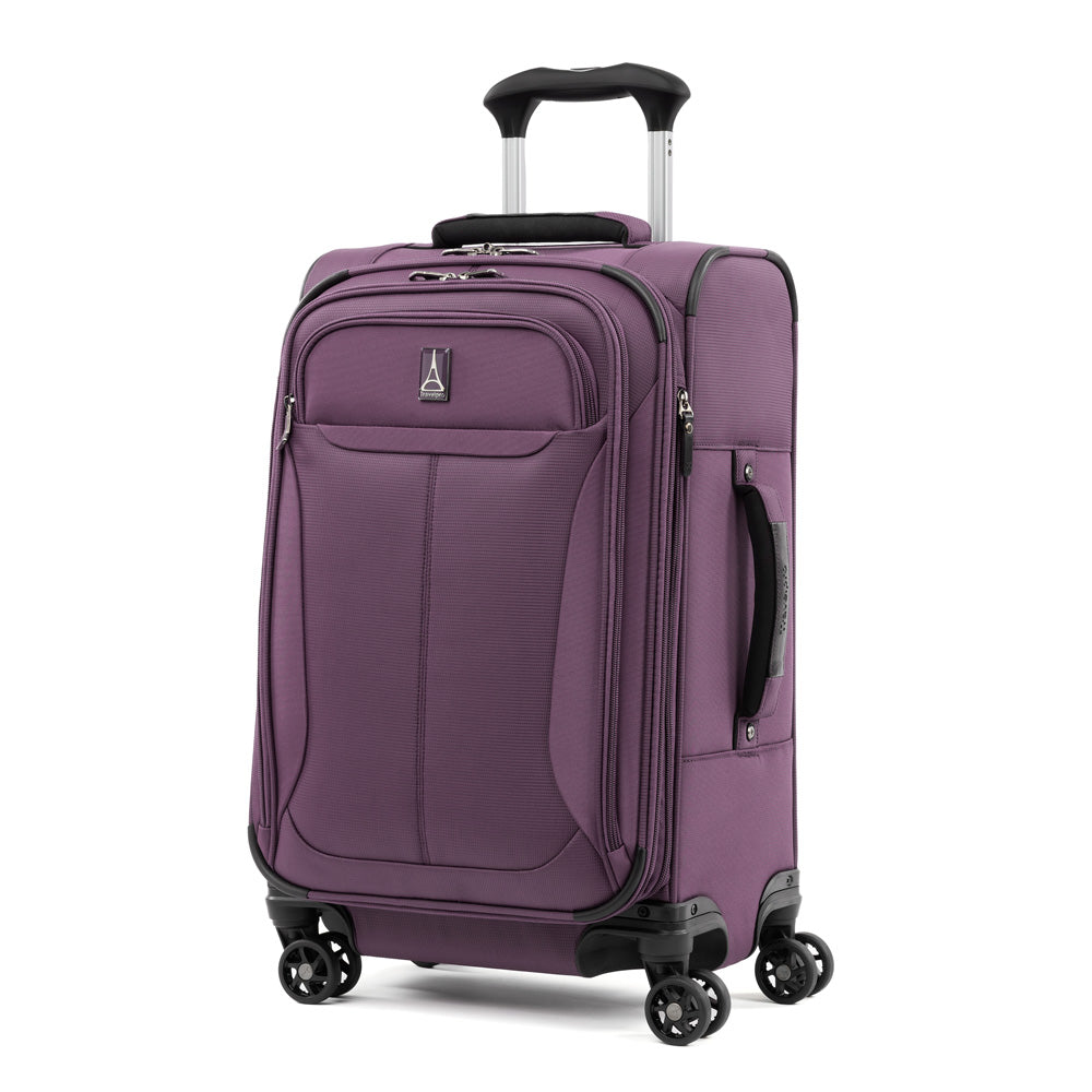 Travelpro Tourlite Softside Expandable Luggage with 4 Spinner Wheels, Lightweight Suitcase, Men and Women ( Deep Purple , Carry-On 21-Inch ) Deep Purple Carry On 21 Inch U4