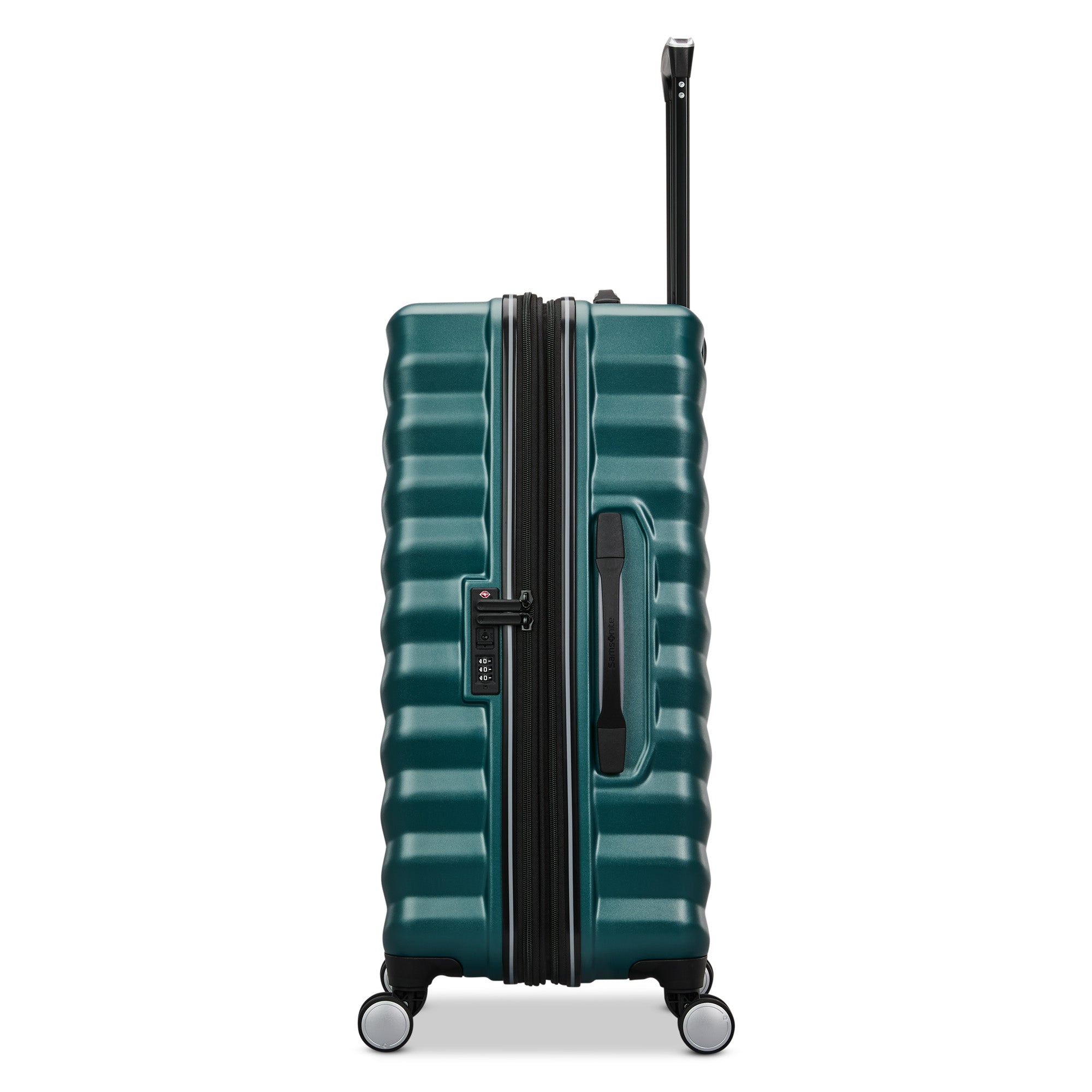Samsonite Hard-Sided 24-Inch Lightweight Checked Medium Expandable Element Suitcase: Durable, 360 Spinner Wheels, Adjustable Telescopic Handle, TSA-Approved Lock ( Bistro Green , 24-Inch Checked-Medium ) Bistro Green 24 Inch Checked Medium U1